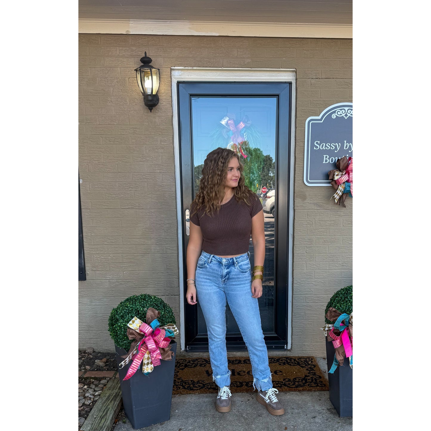 Lauren Knit Top, Chocolate