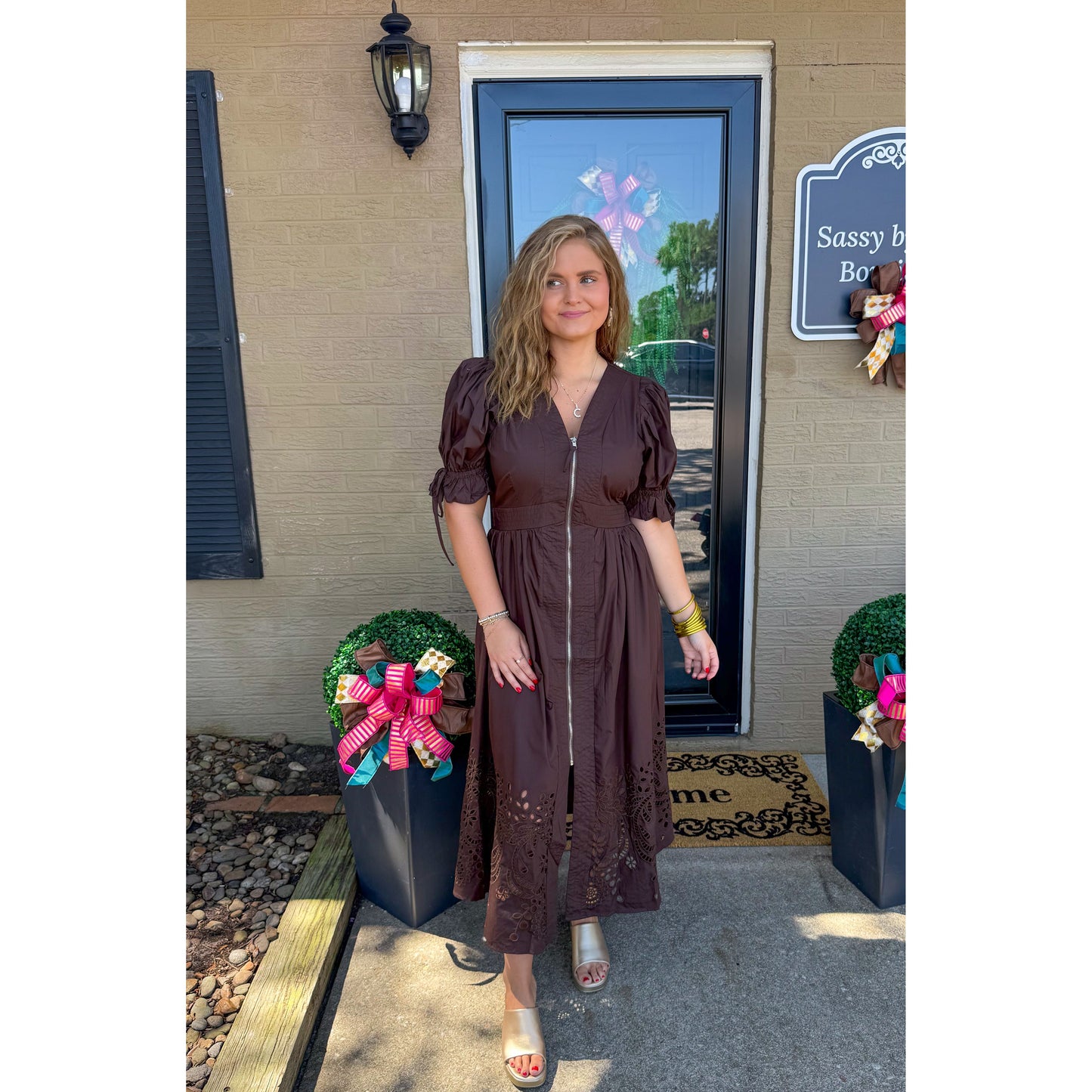 Kinsley Midi Dress, Chocolate