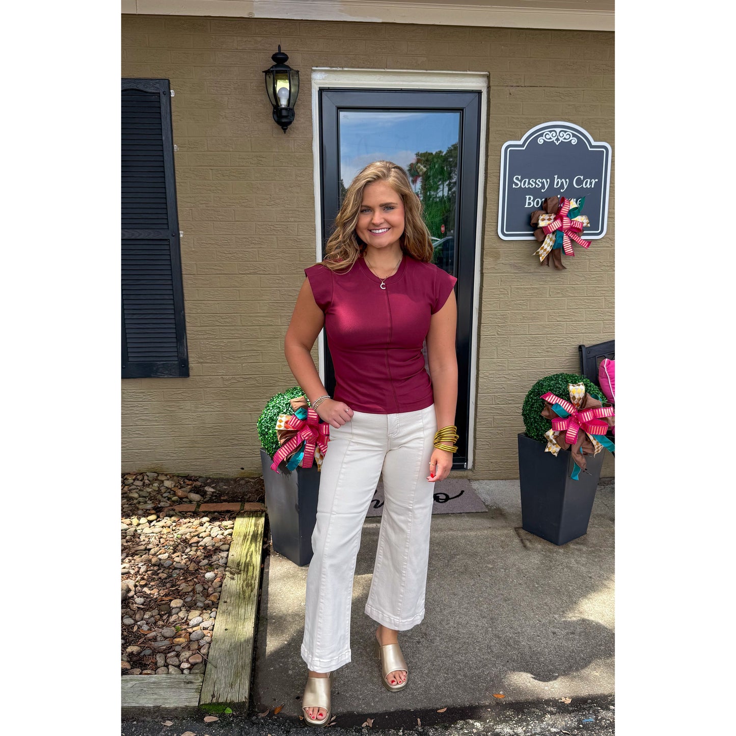 Miranda Top, Burgundy