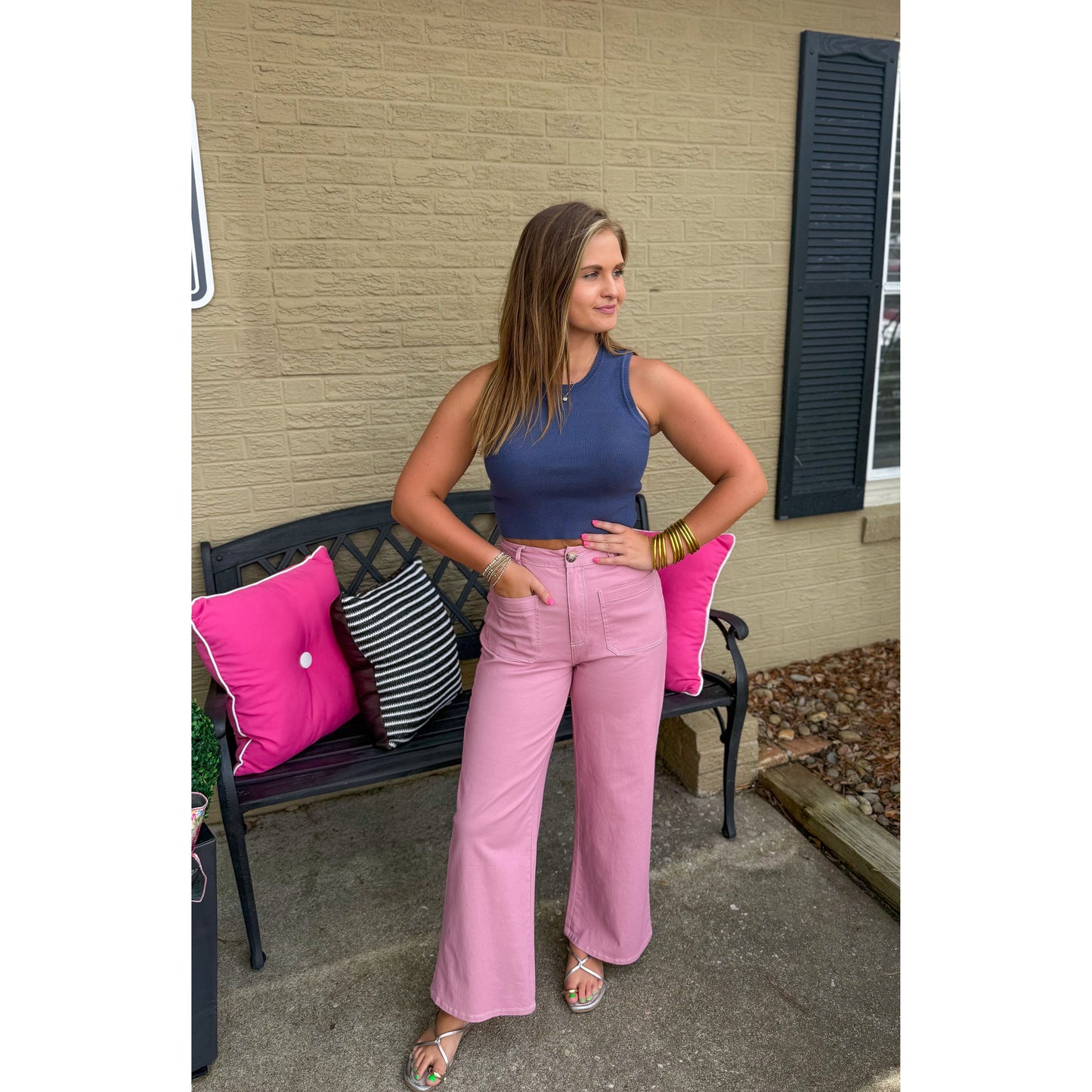 Grace Tank Top, Navy