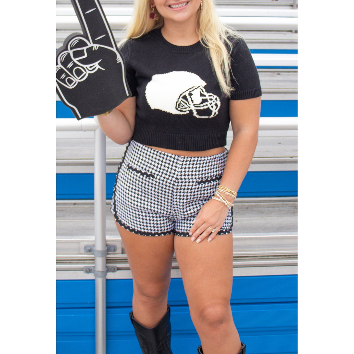 Football Helmet Top, White/Black