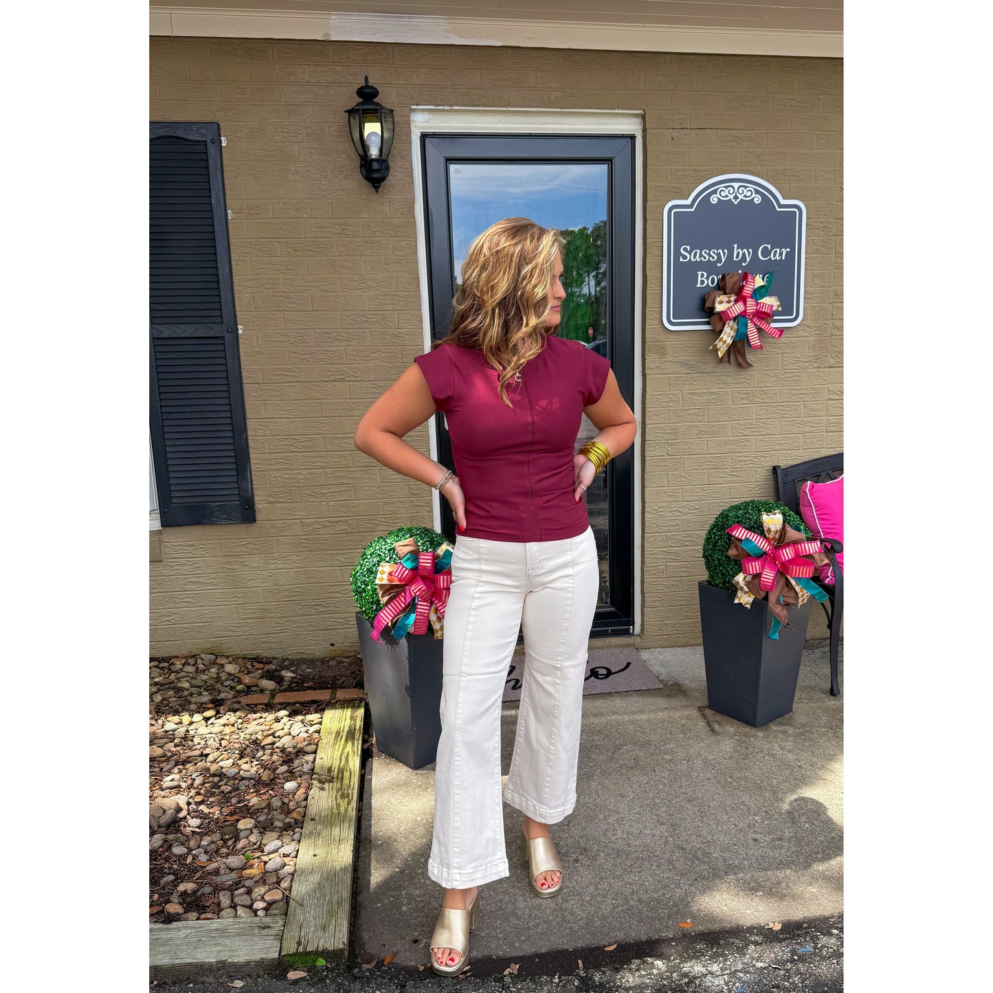 Miranda Top, Burgundy