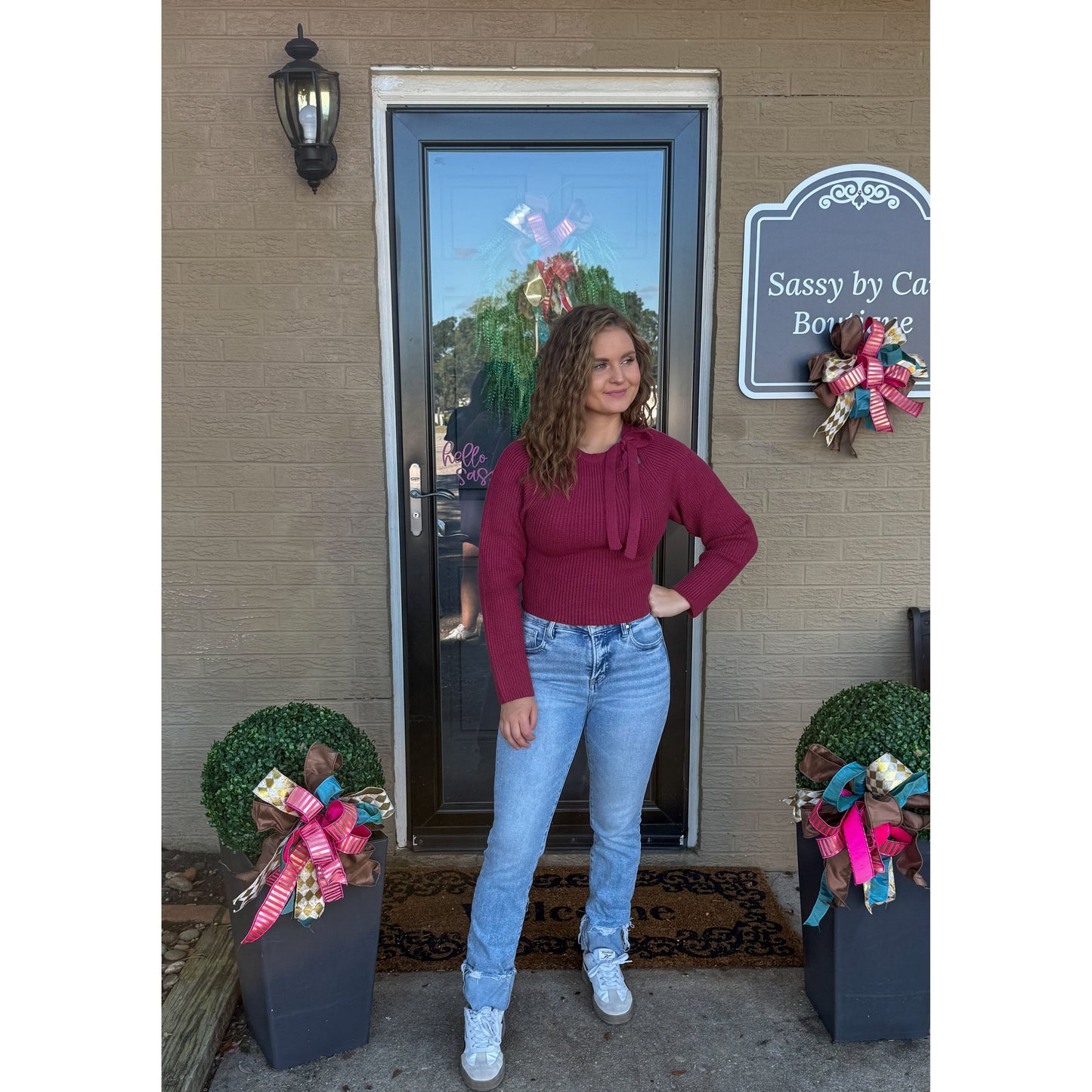 Carmen Sweater, Berry