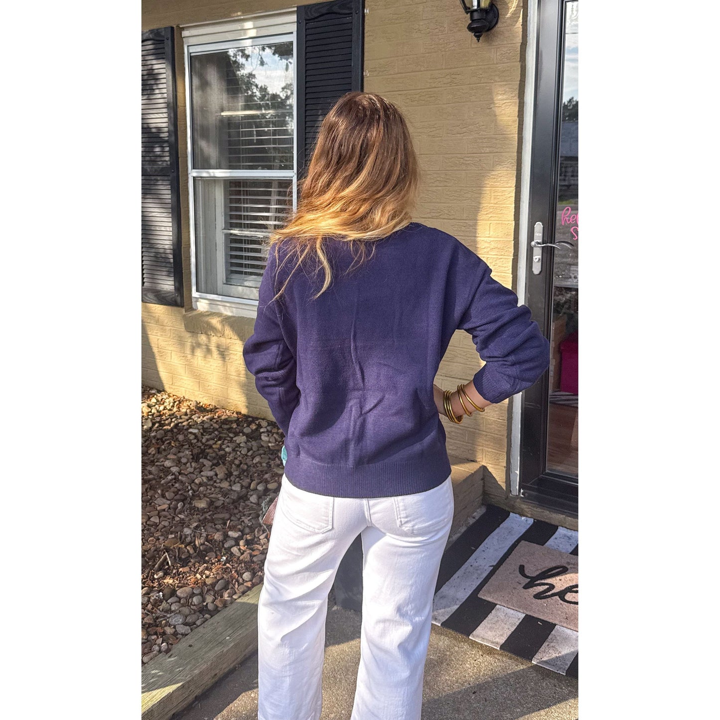 Doodle Sweater, Navy
