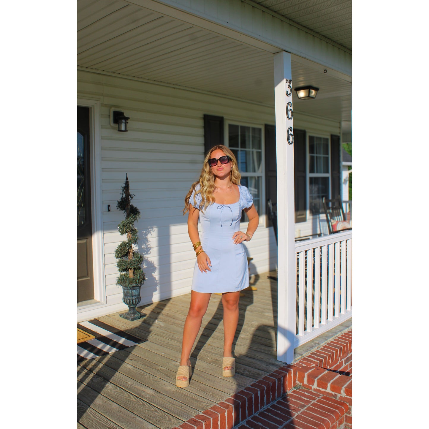 Mina Mini Dress, Baby Blue