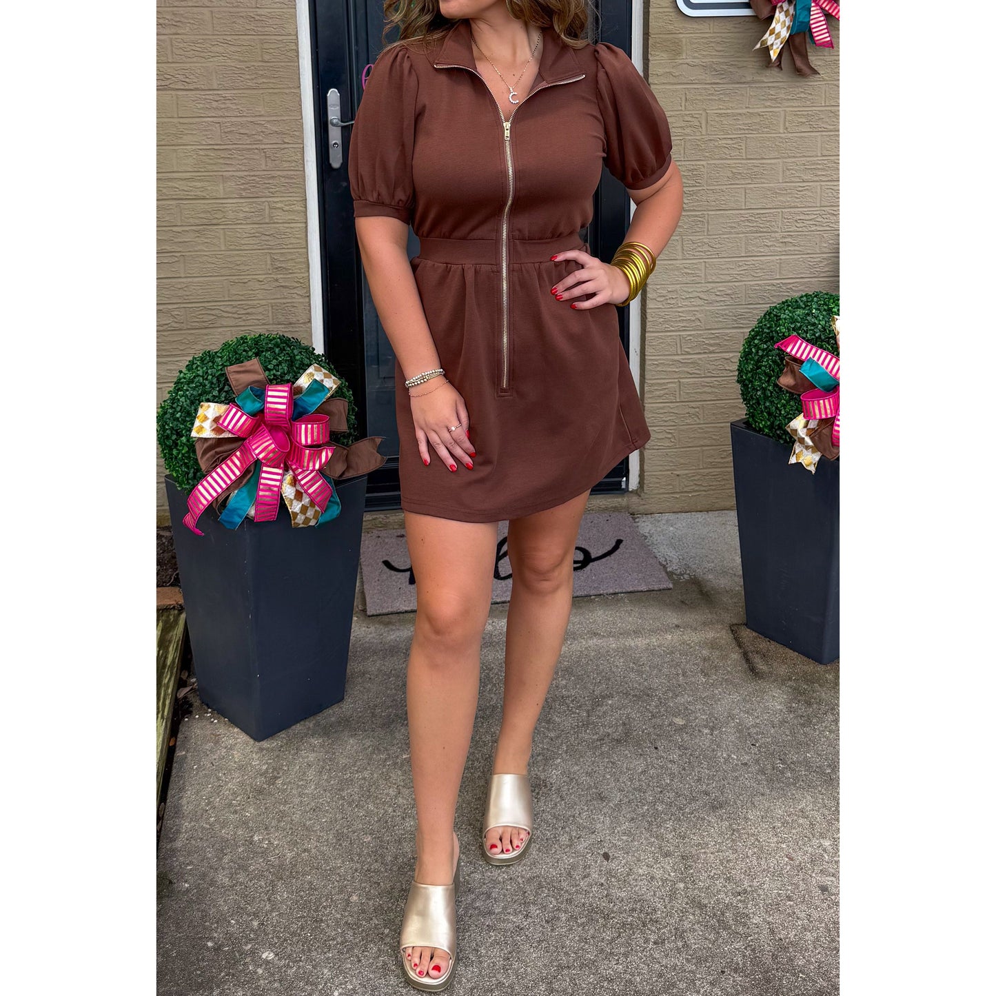 Addie Lounge Dress, Espresso