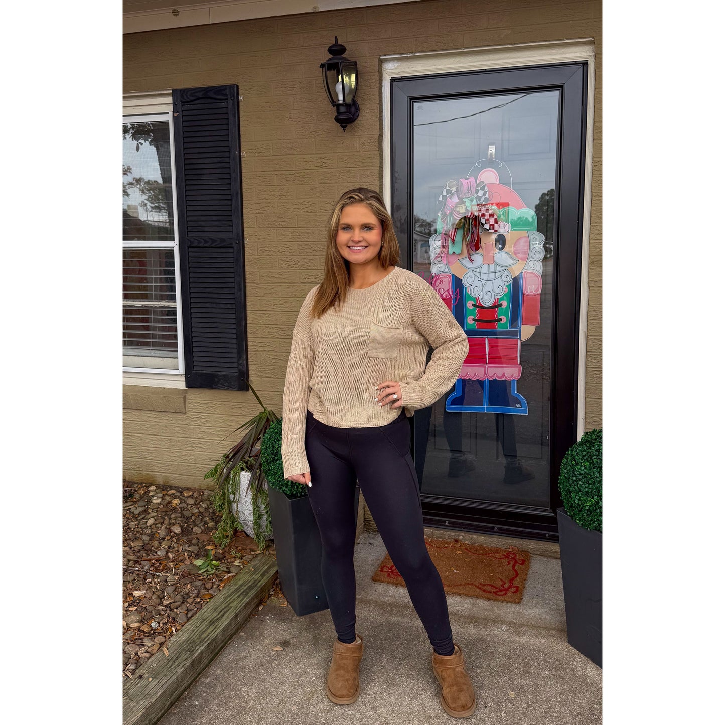 Elena Sweater, Light Taupe