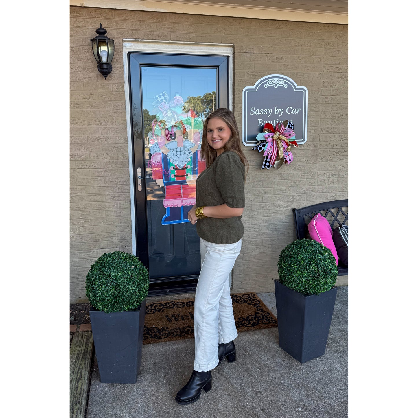 Wren Sweater Top, Olive