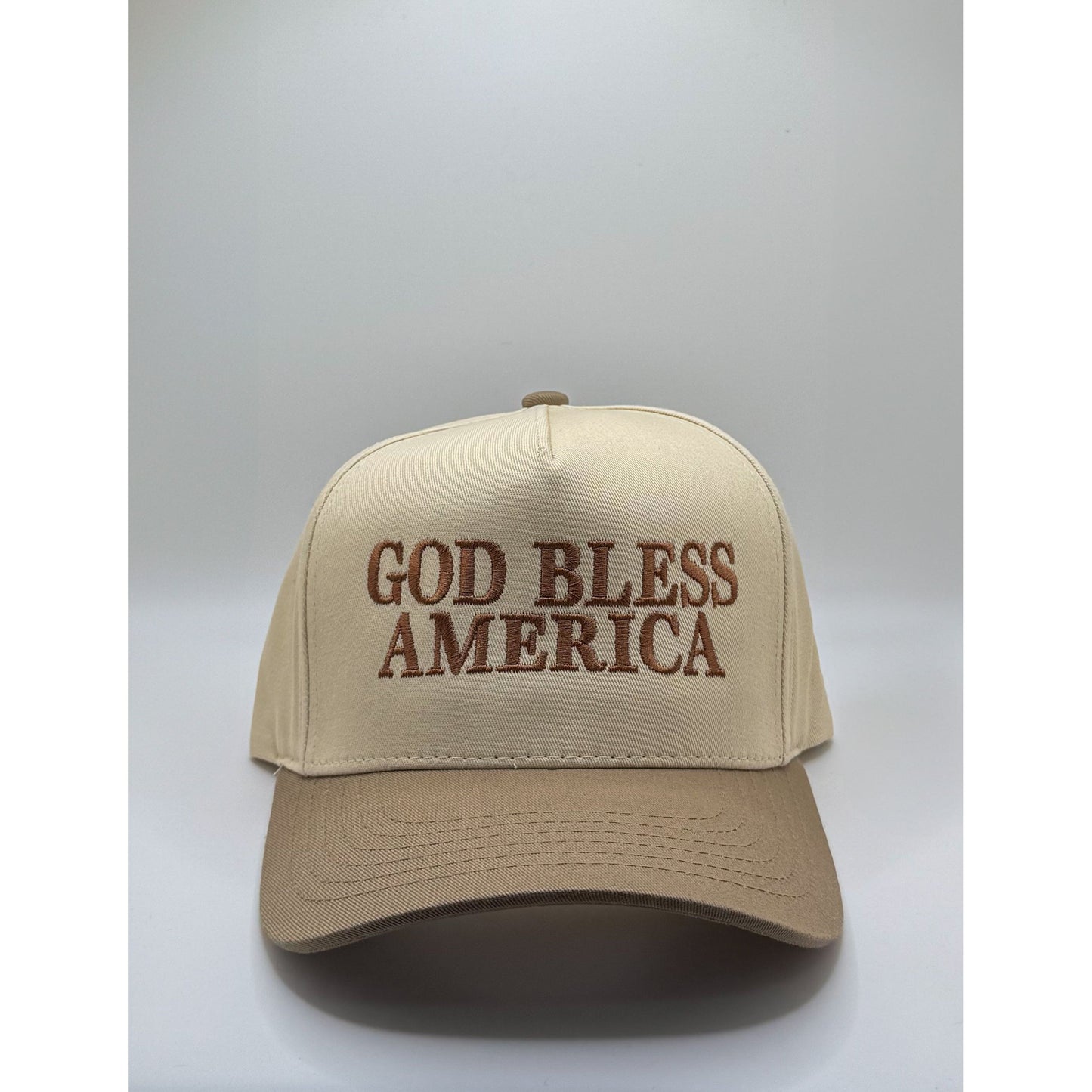 God Bless America Canvas Hat, Two-Tone