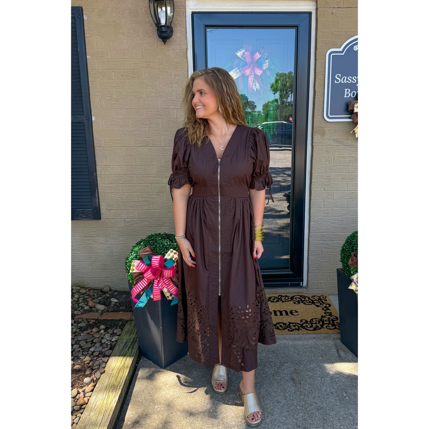 Kinsley Midi Dress, Chocolate