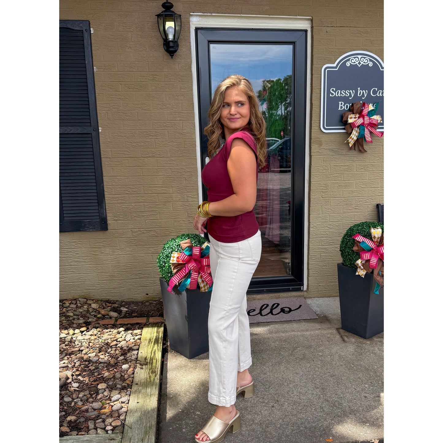 Miranda Top, Burgundy