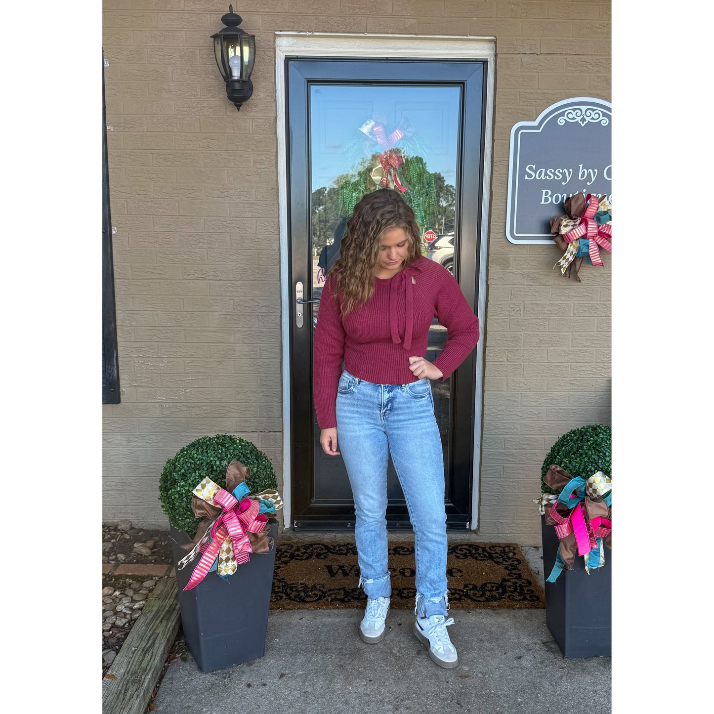 Carmen Sweater, Berry