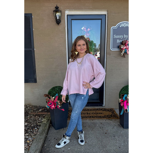 Oversized Pink Lightweight Top