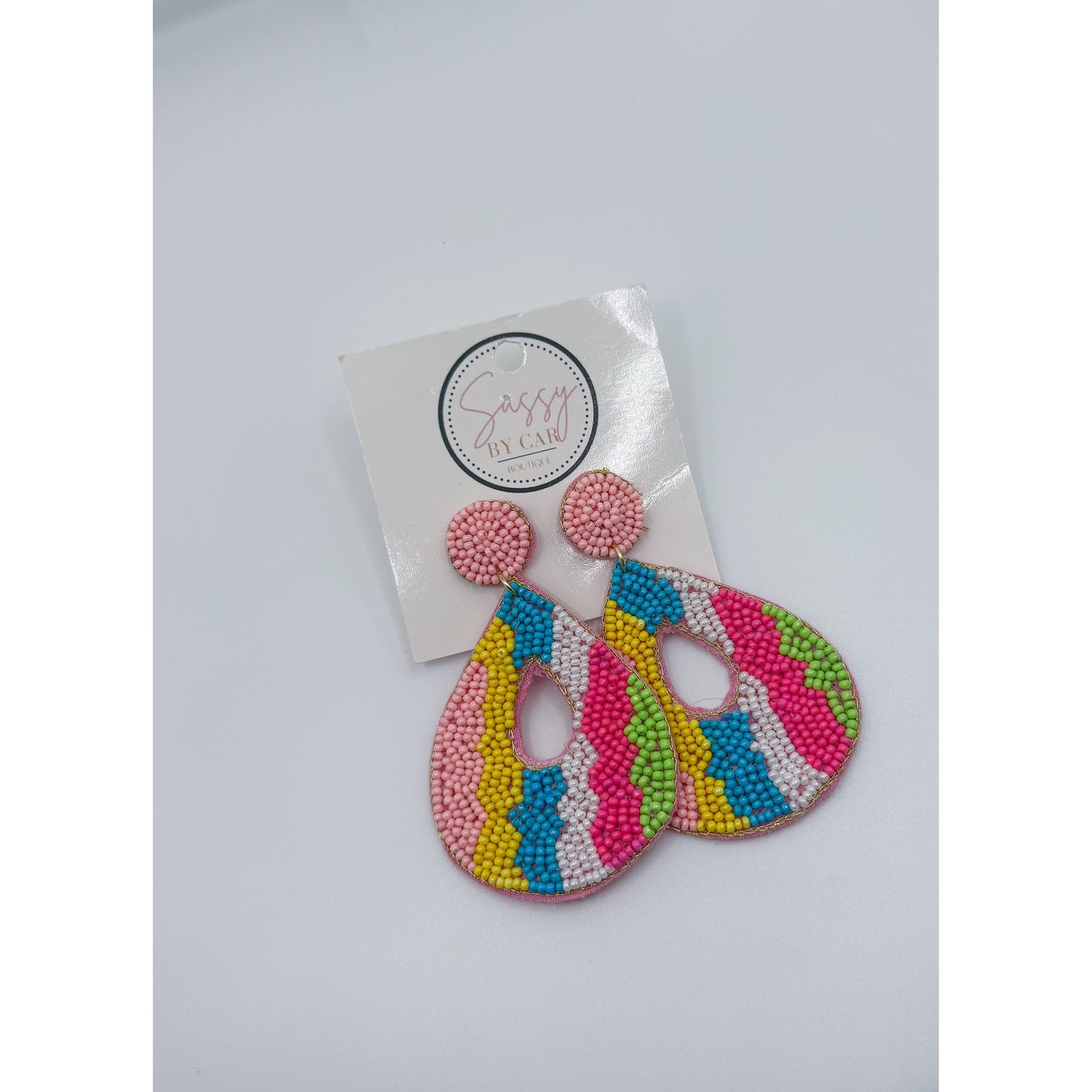 Multi-Color Beaded Earrings
