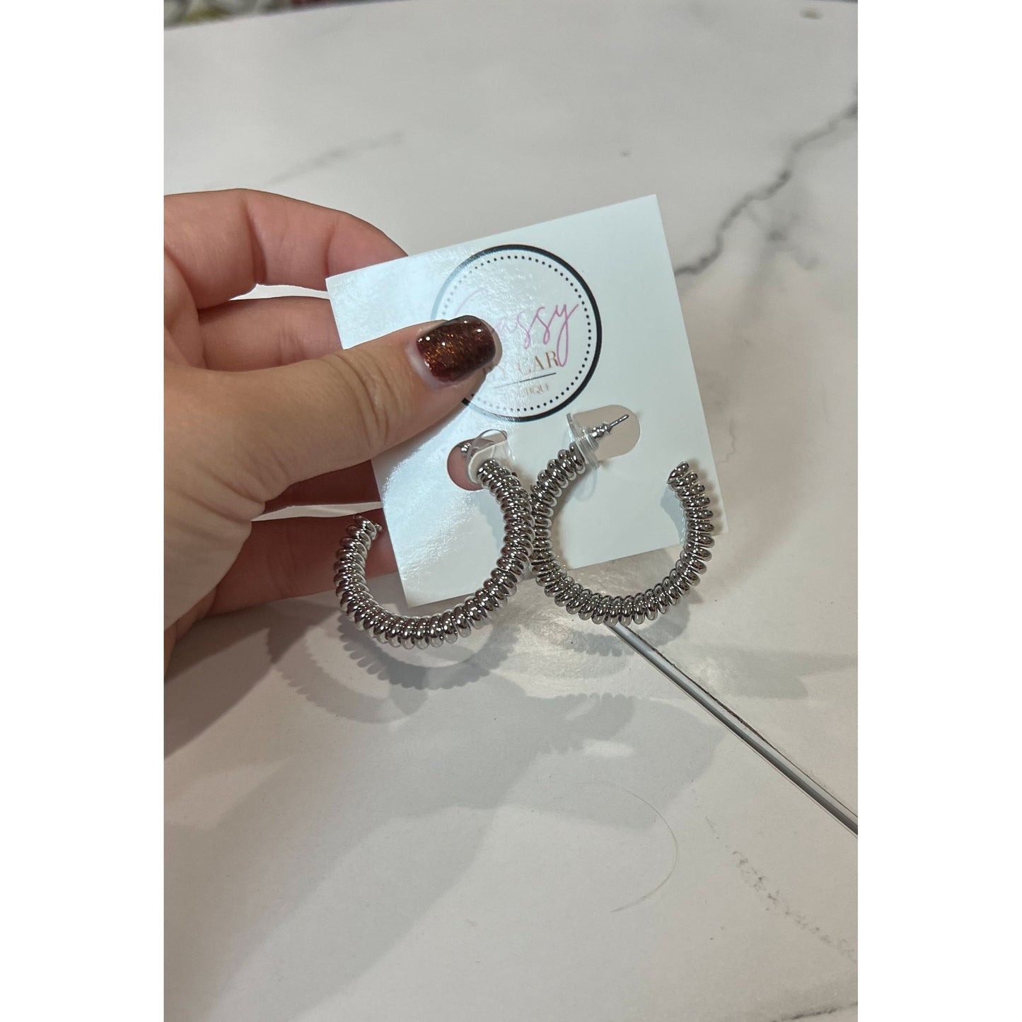Silver Hoops
