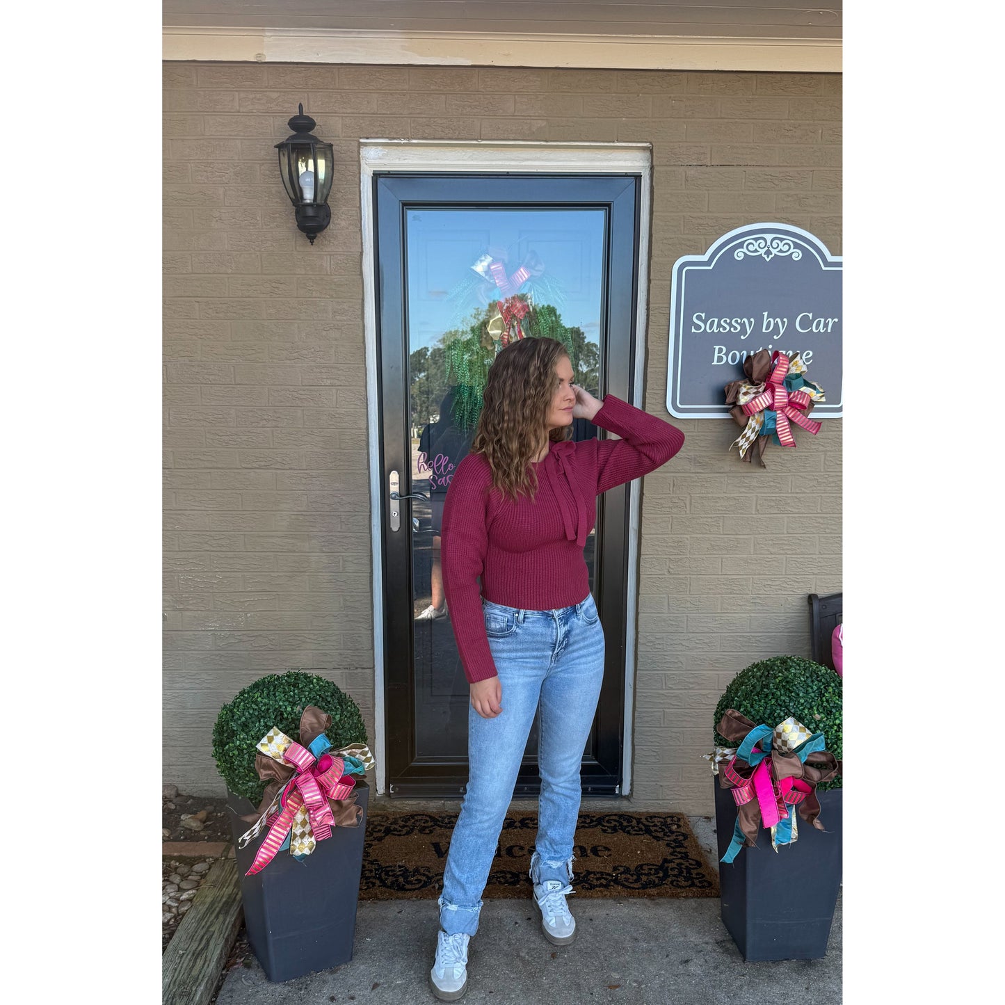 Carmen Sweater, Berry
