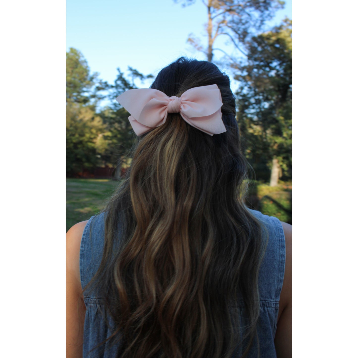 Kinley Bow Clip, Light Pink