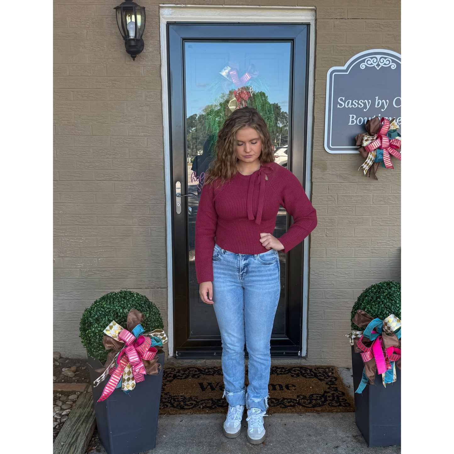Carmen Sweater, Berry