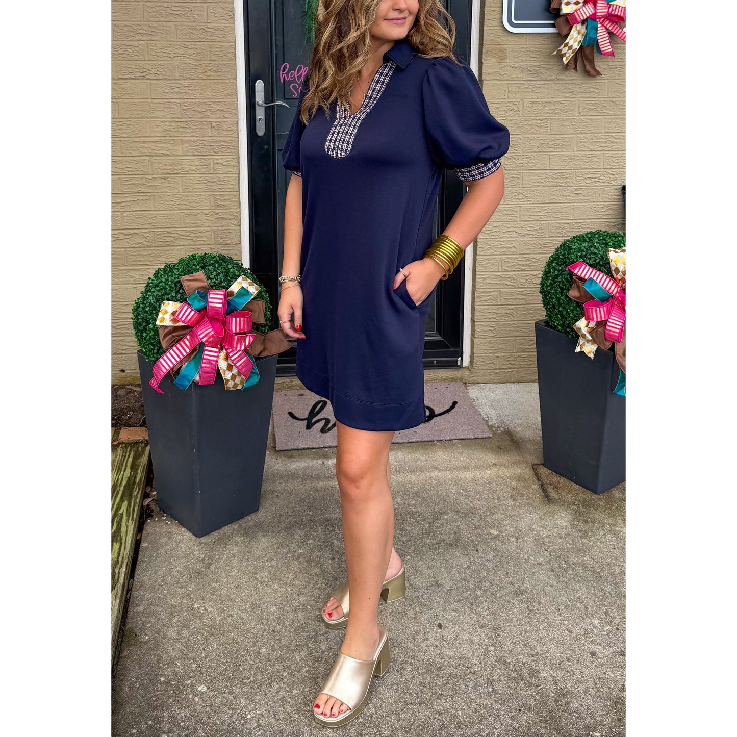 Lydia Mini Dress, Navy