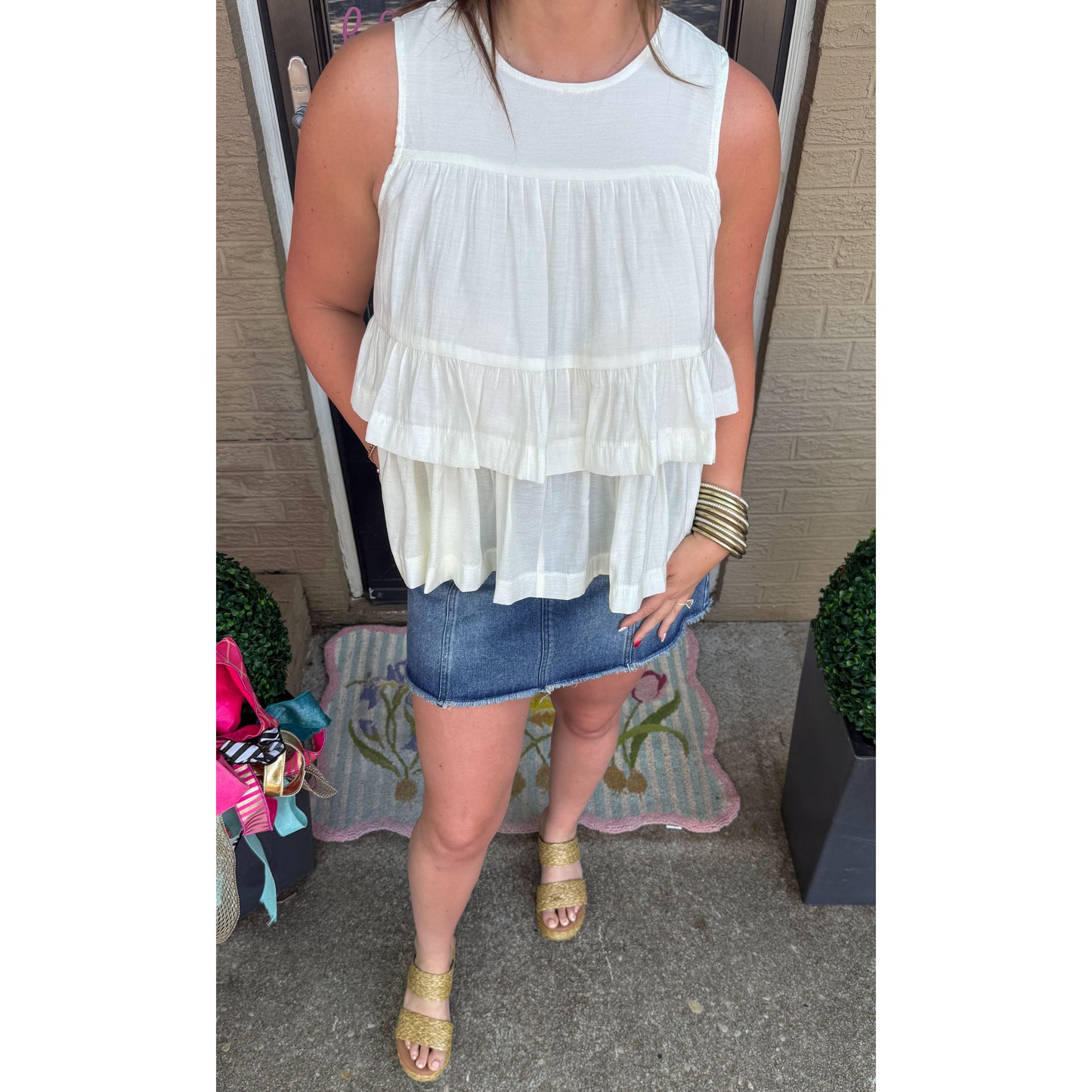 Gabby Top, Off White