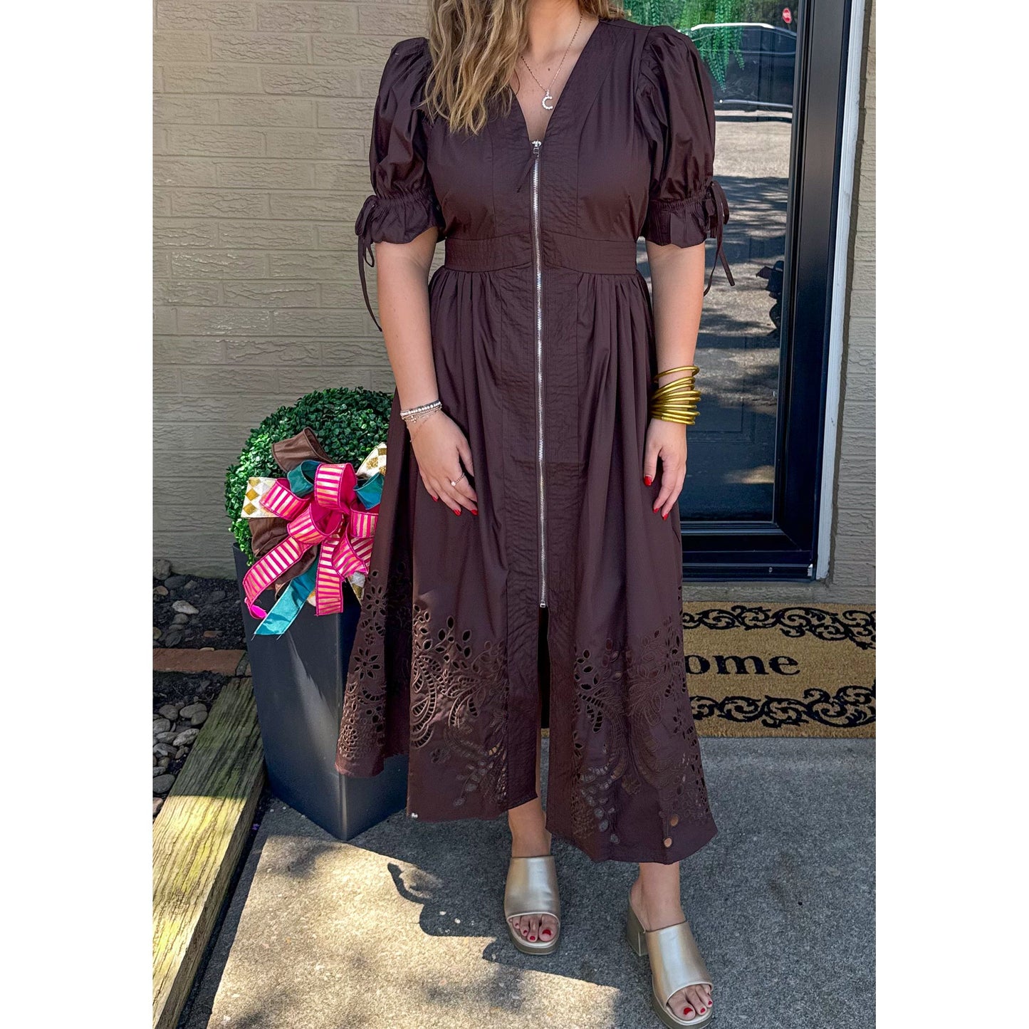 Kinsley Midi Dress, Chocolate