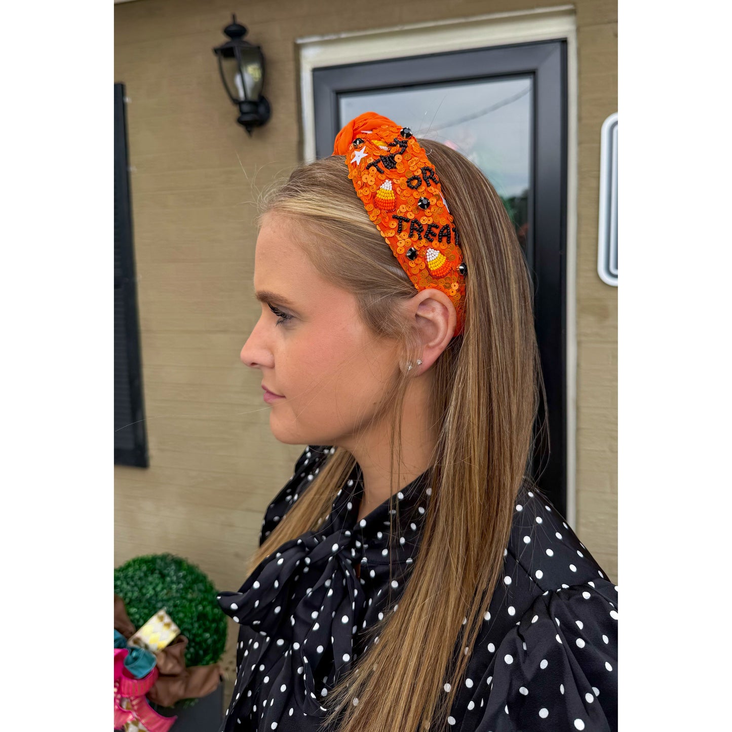 Trick/Treat Headband, Orange