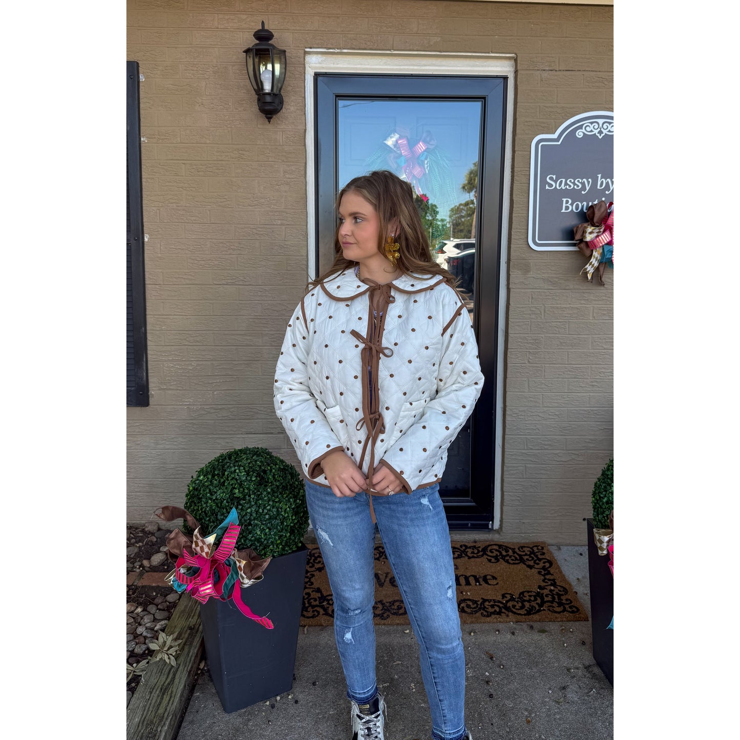 Polka Dot Quilt Jacket