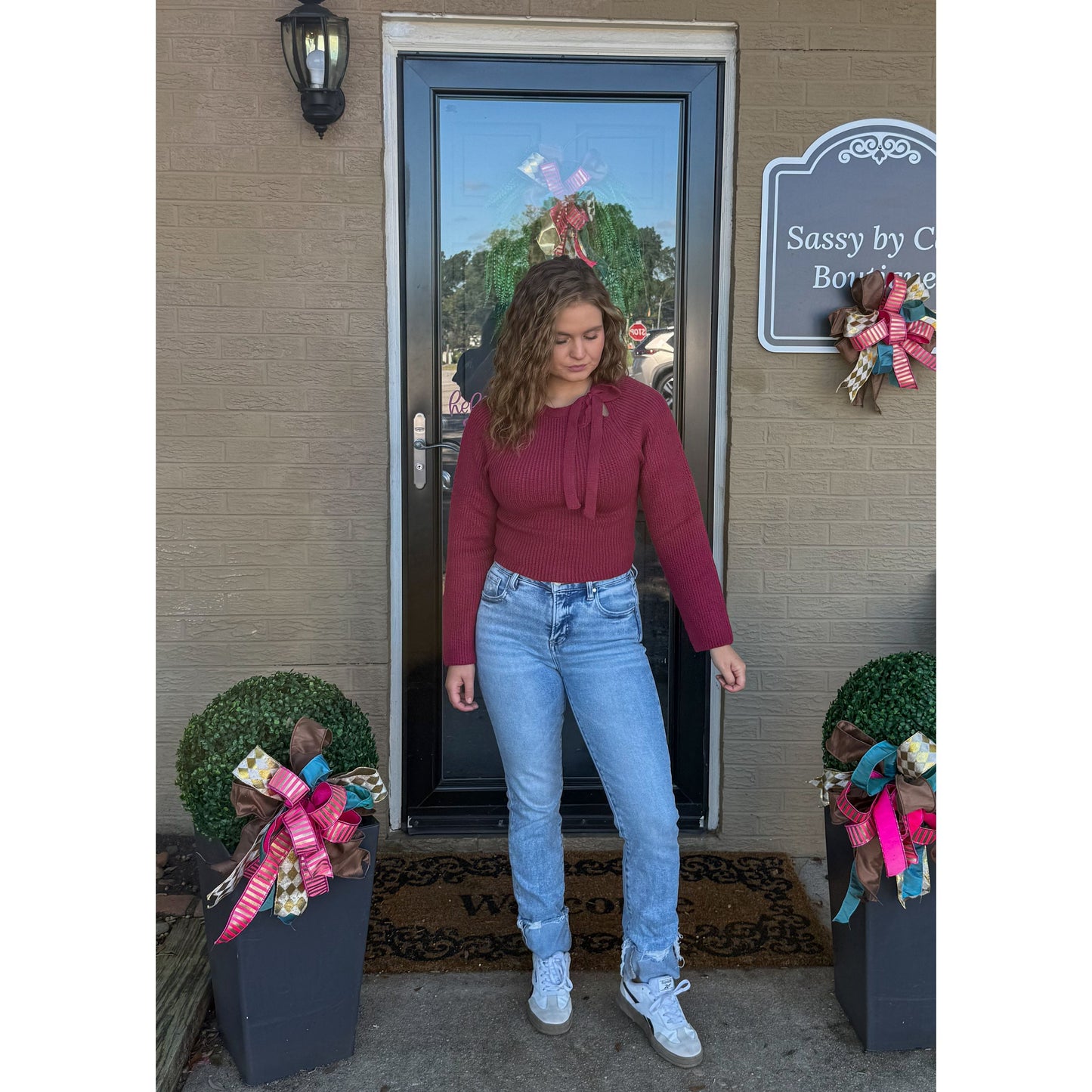 Carmen Sweater, Berry
