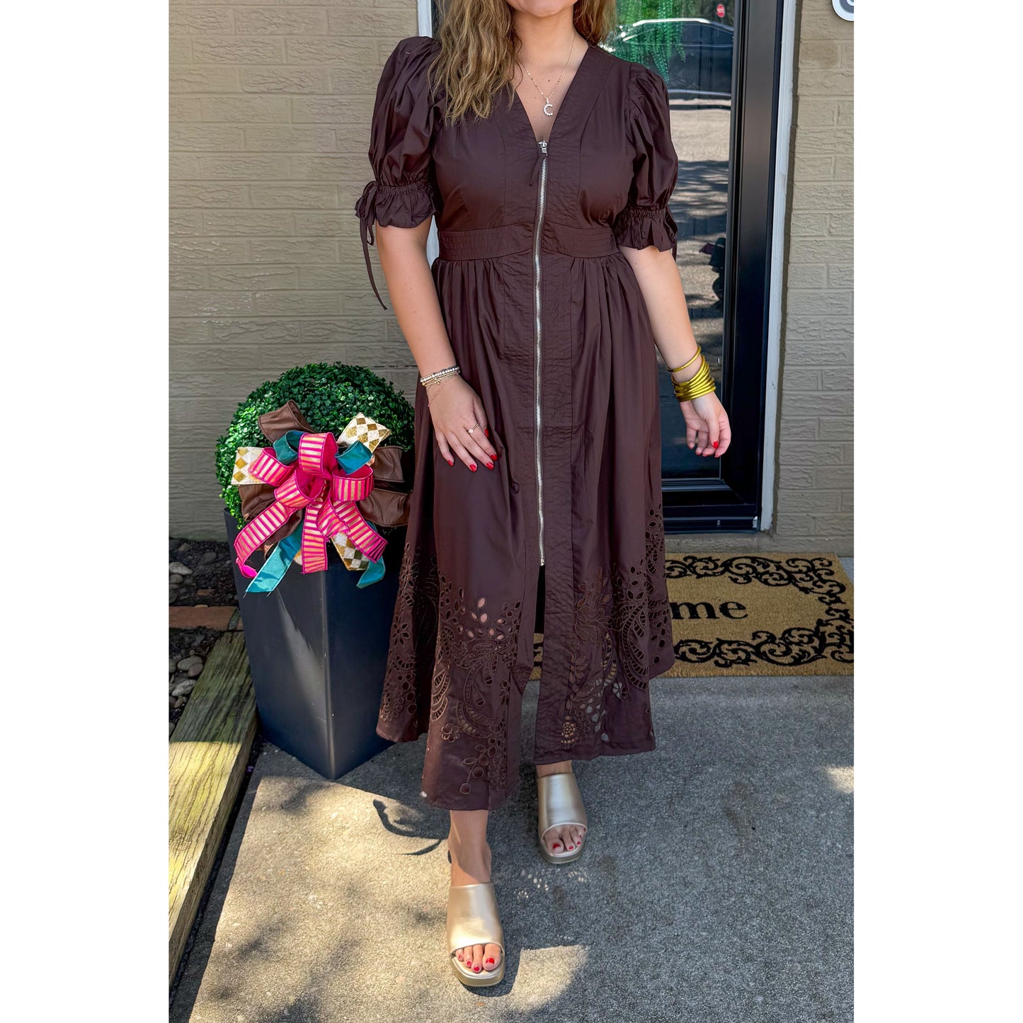 Kinsley Midi Dress, Chocolate