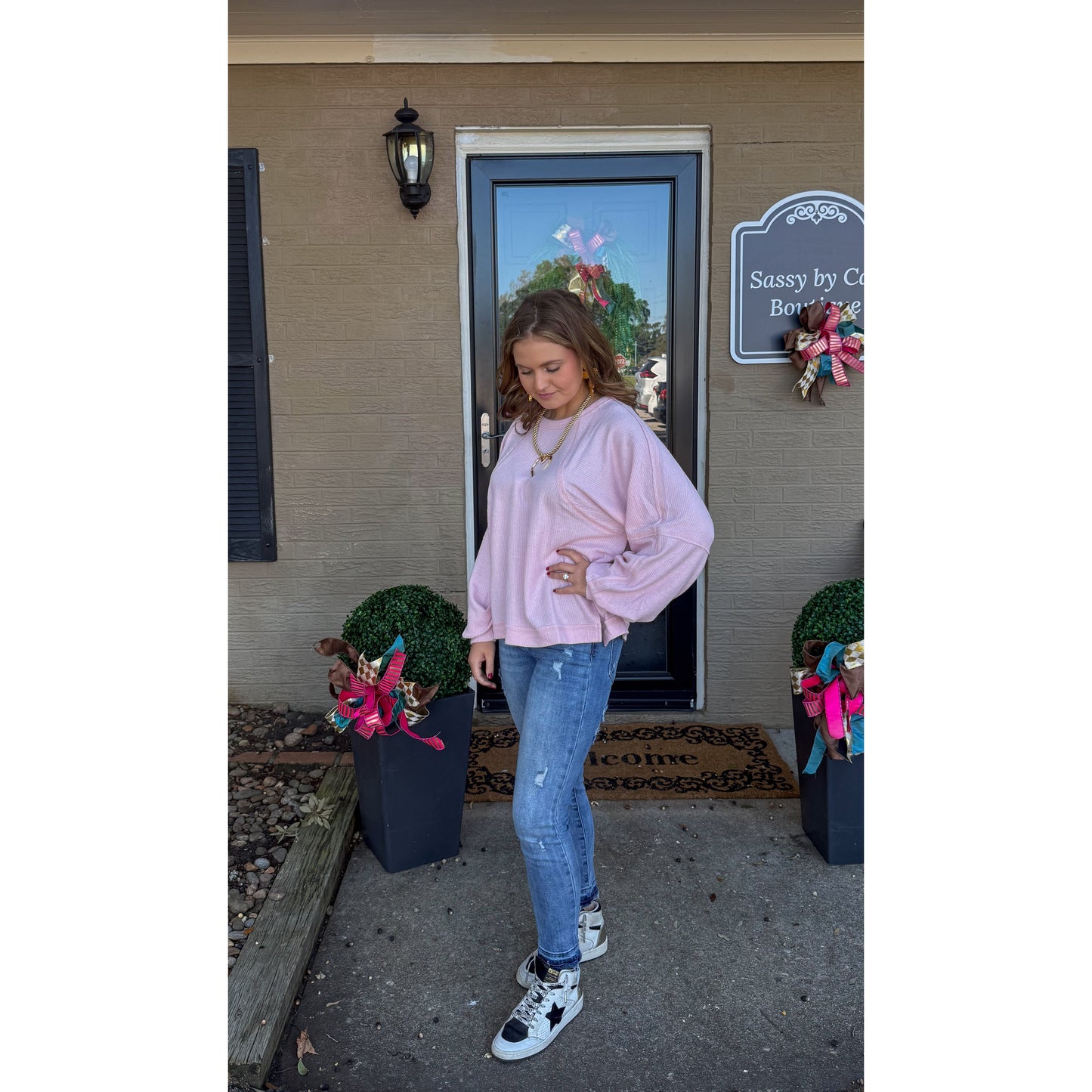 Oversized Pink Lightweight Top