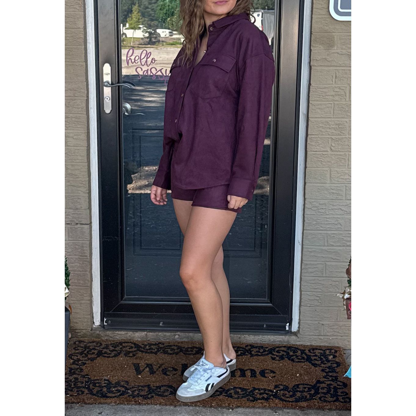 Burgundy Suede Set