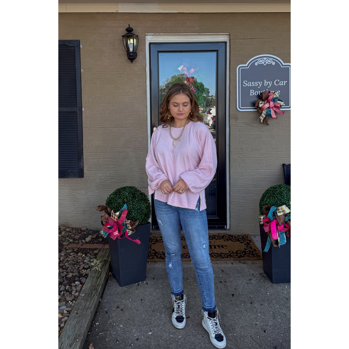 Oversized Pink Lightweight Top