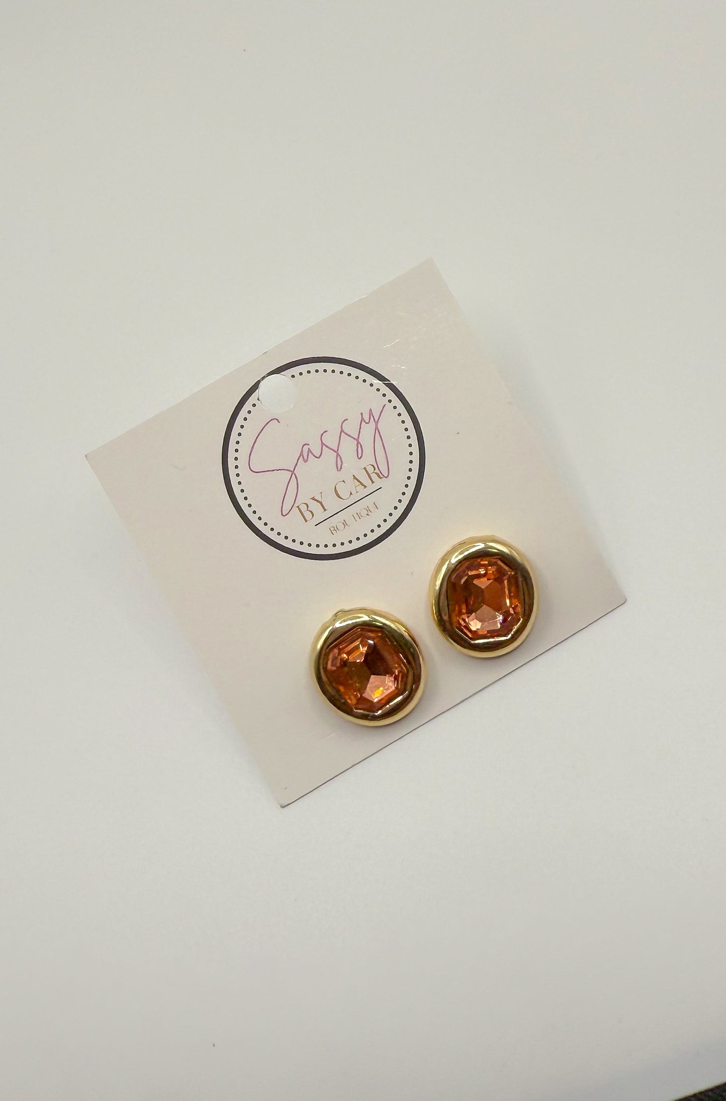 Emmy Stud Earrings, Rose Gold