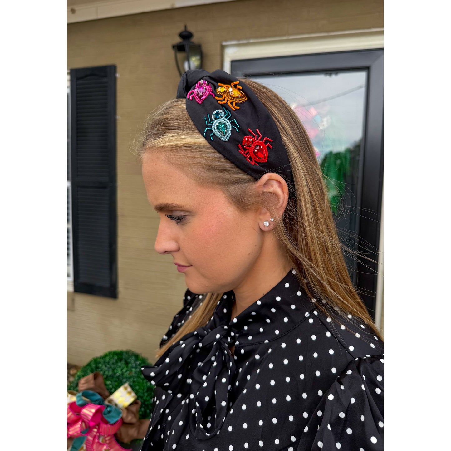 Spiders Everywhere Headband, Black Multi
