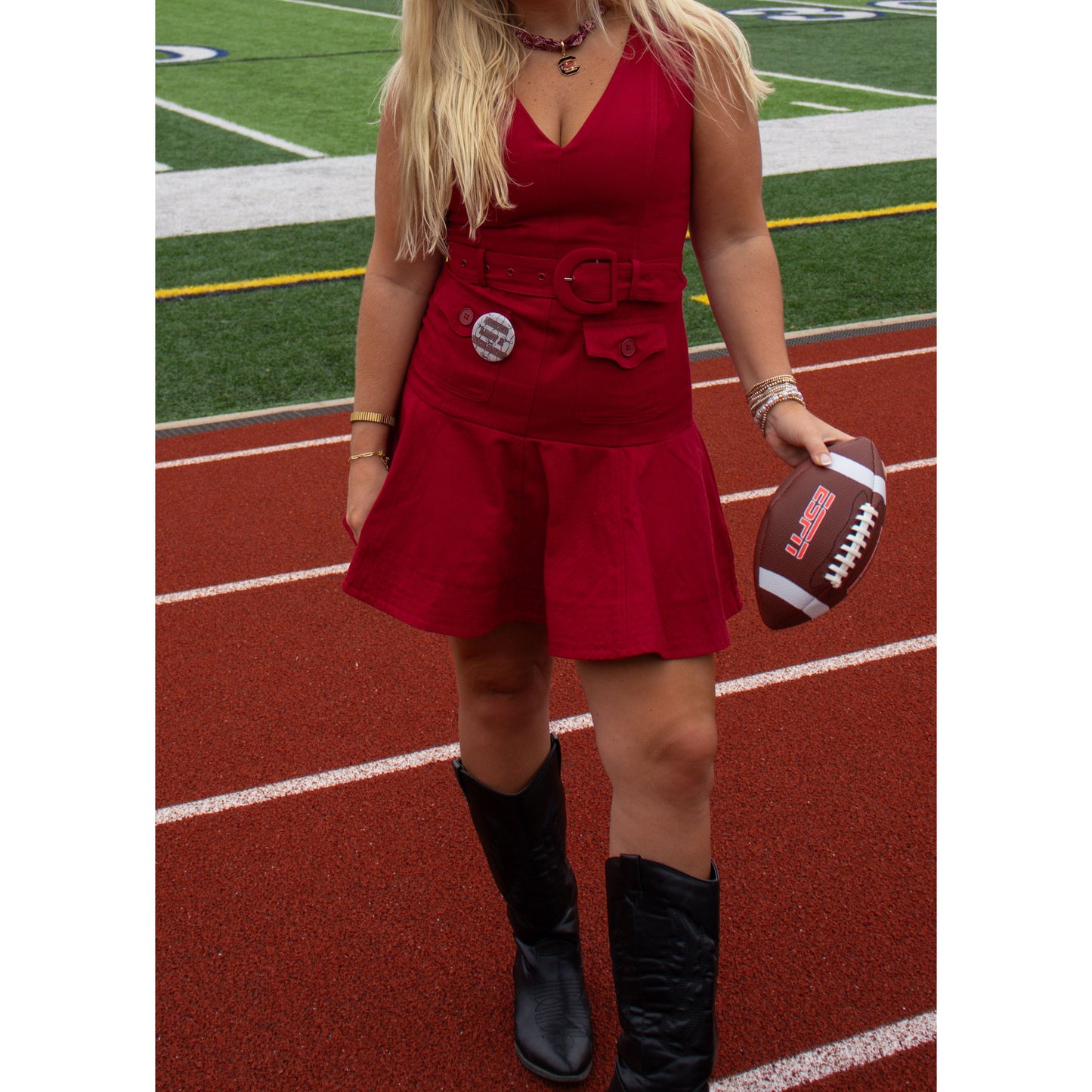 Peyton Denim Dress, Garnet