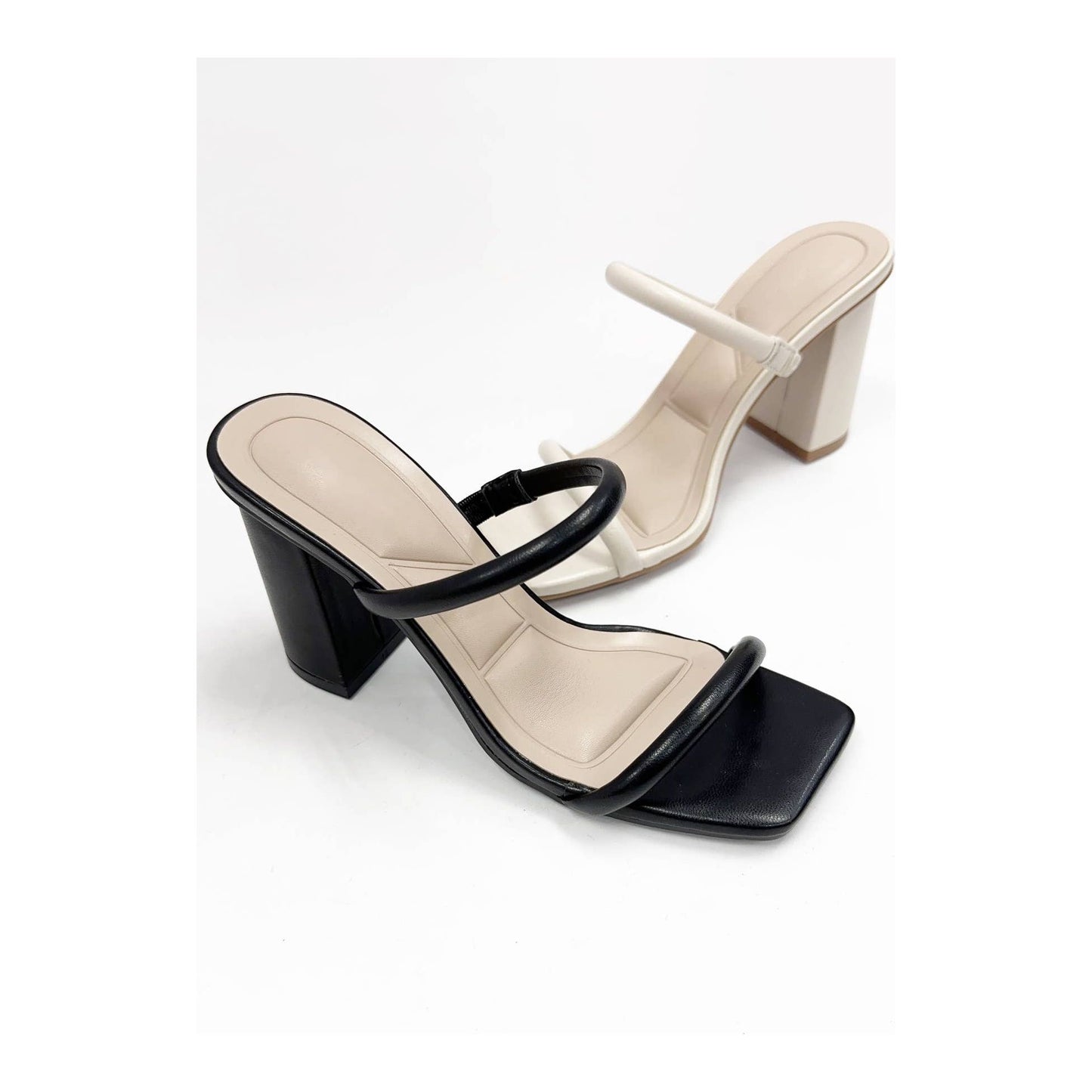 DOUBLE STRAP MULE HEEL