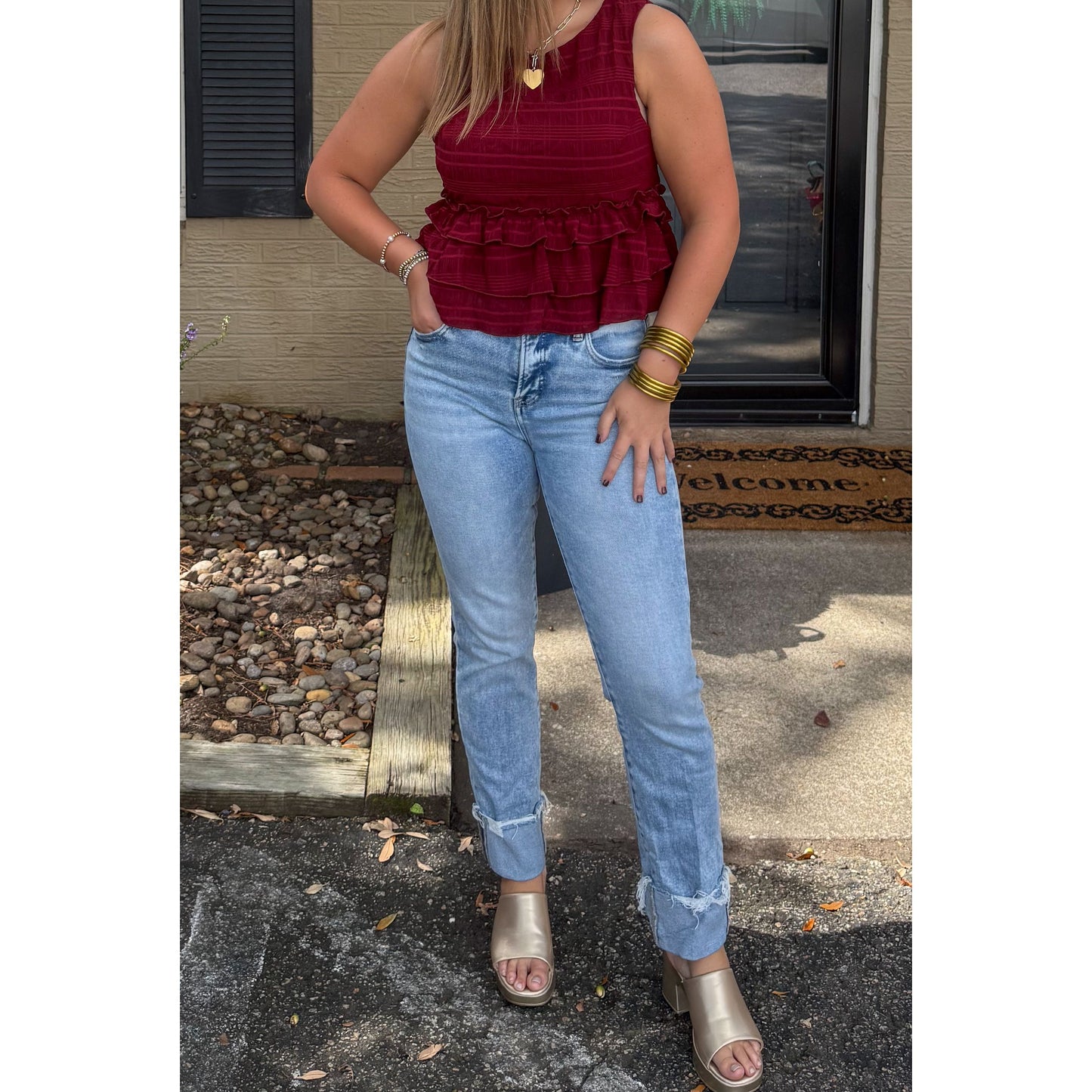 Danna Top, Burgundy