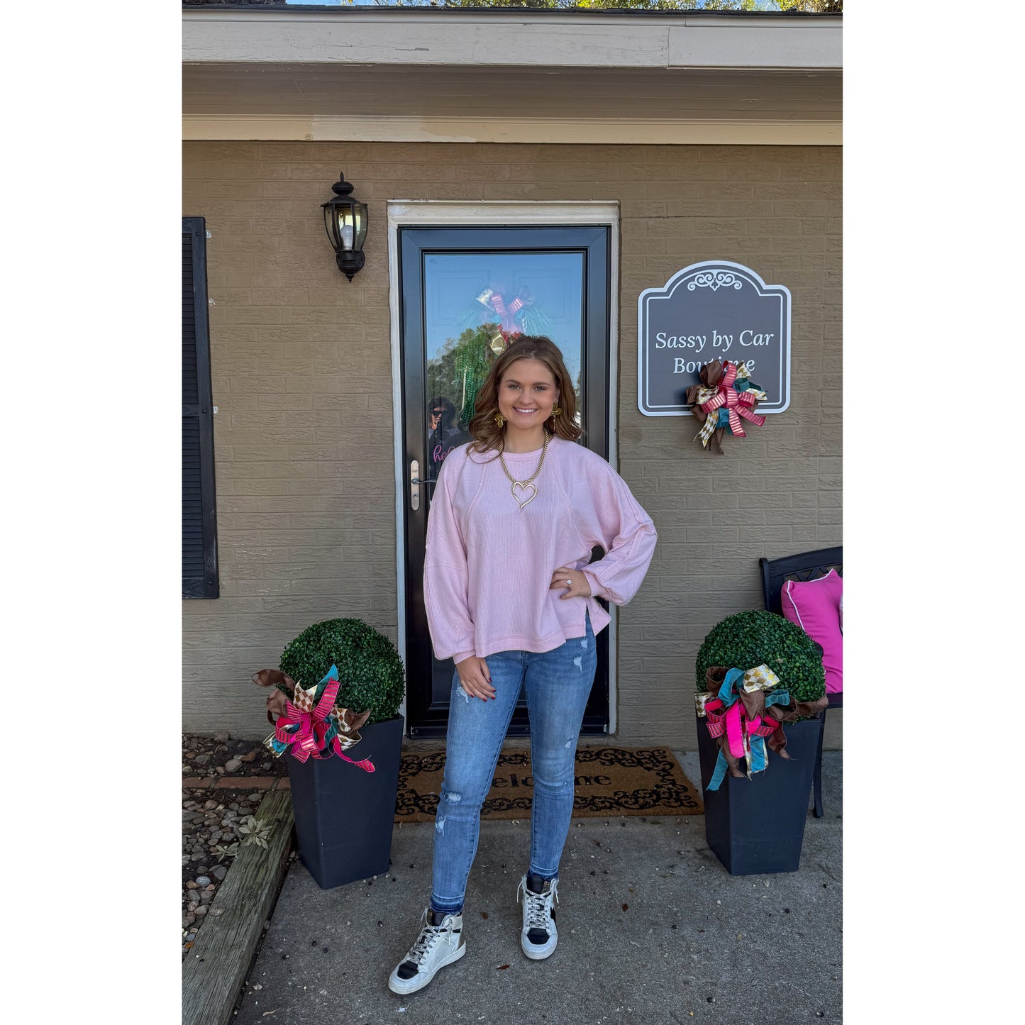 Oversized Pink Lightweight Top