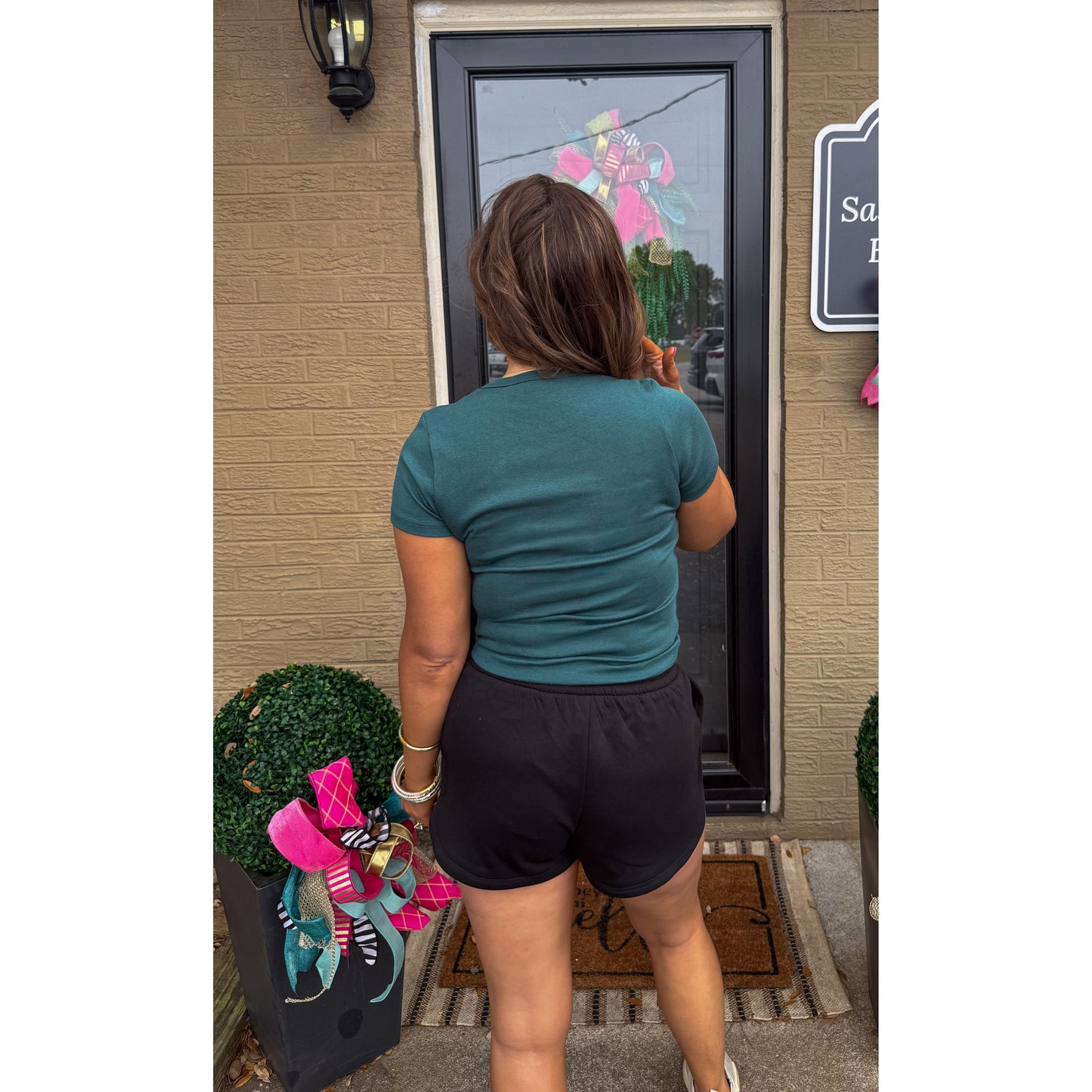 Teal Fitted Top