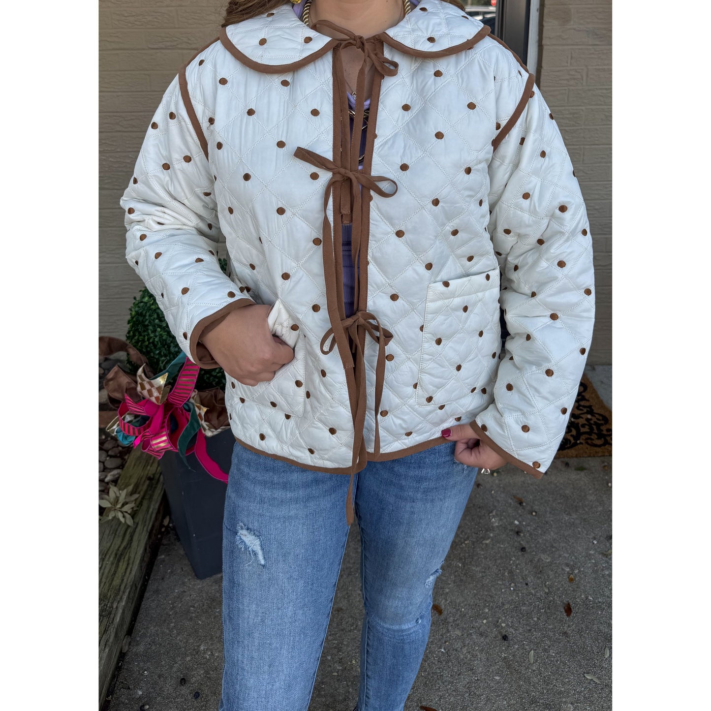 Polka Dot Quilt Jacket