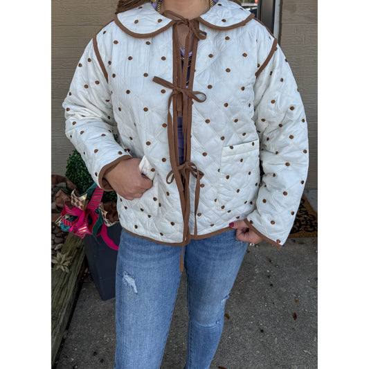 Polka Dot Quilt Jacket