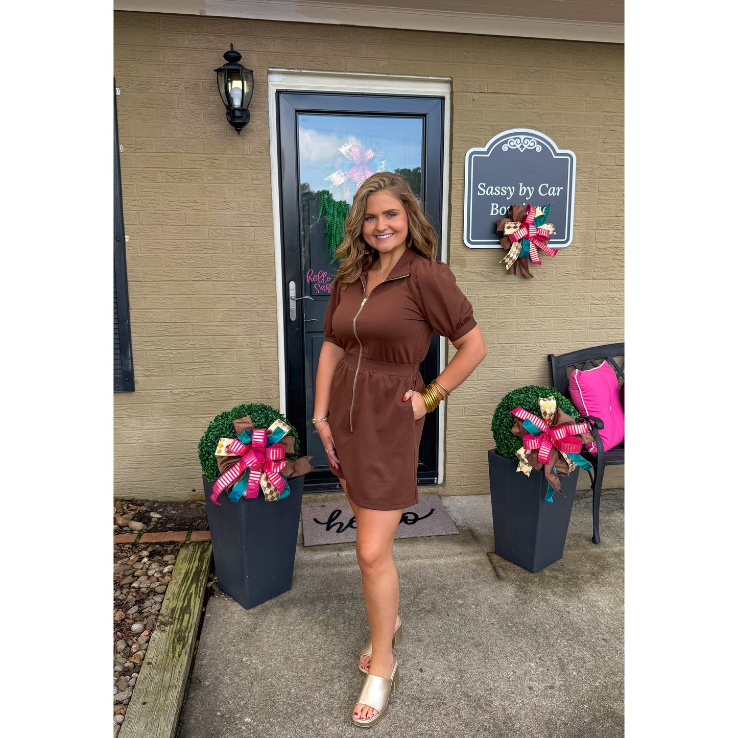 Addie Lounge Dress, Espresso