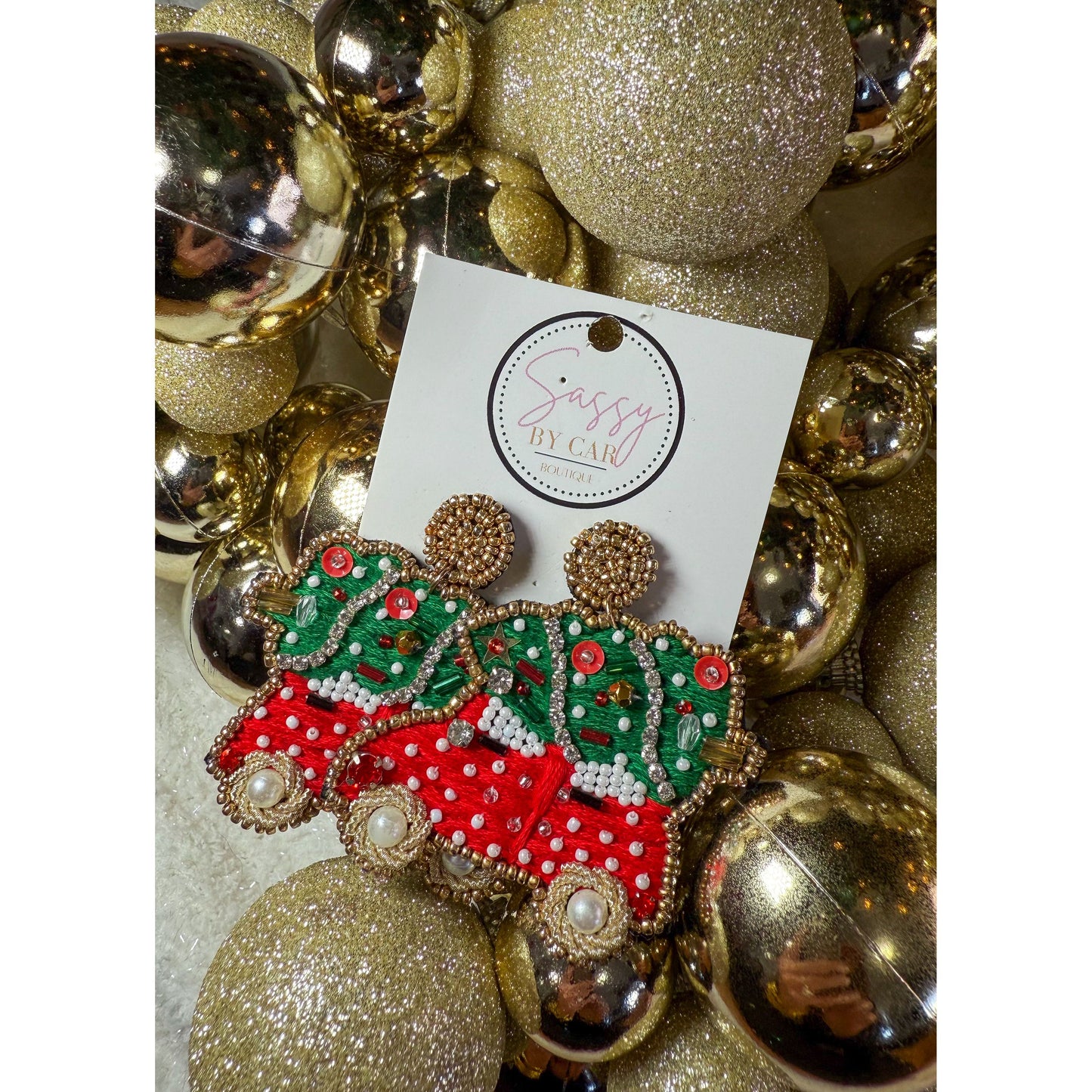 Truck Beaded Earrings