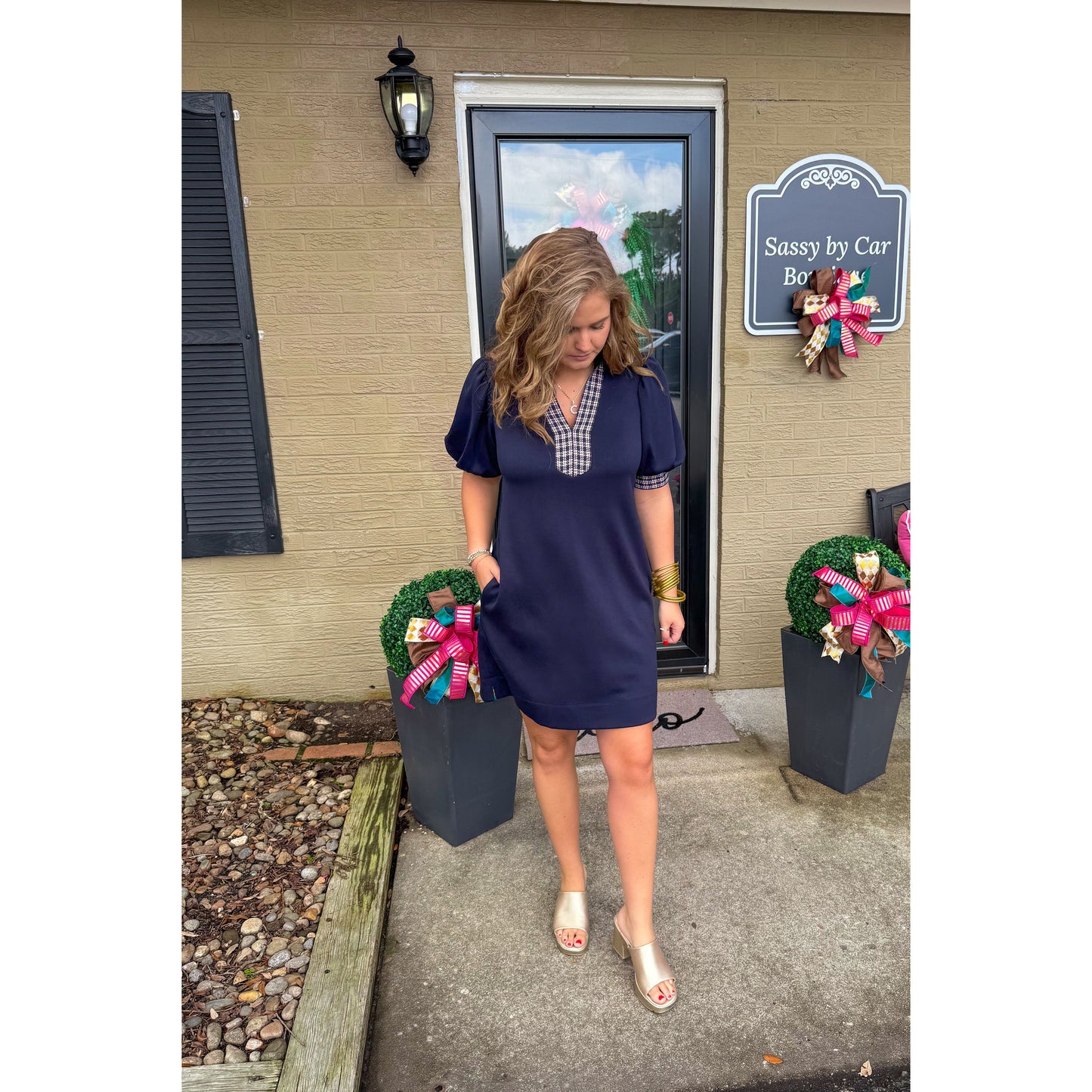 Lydia Mini Dress, Navy