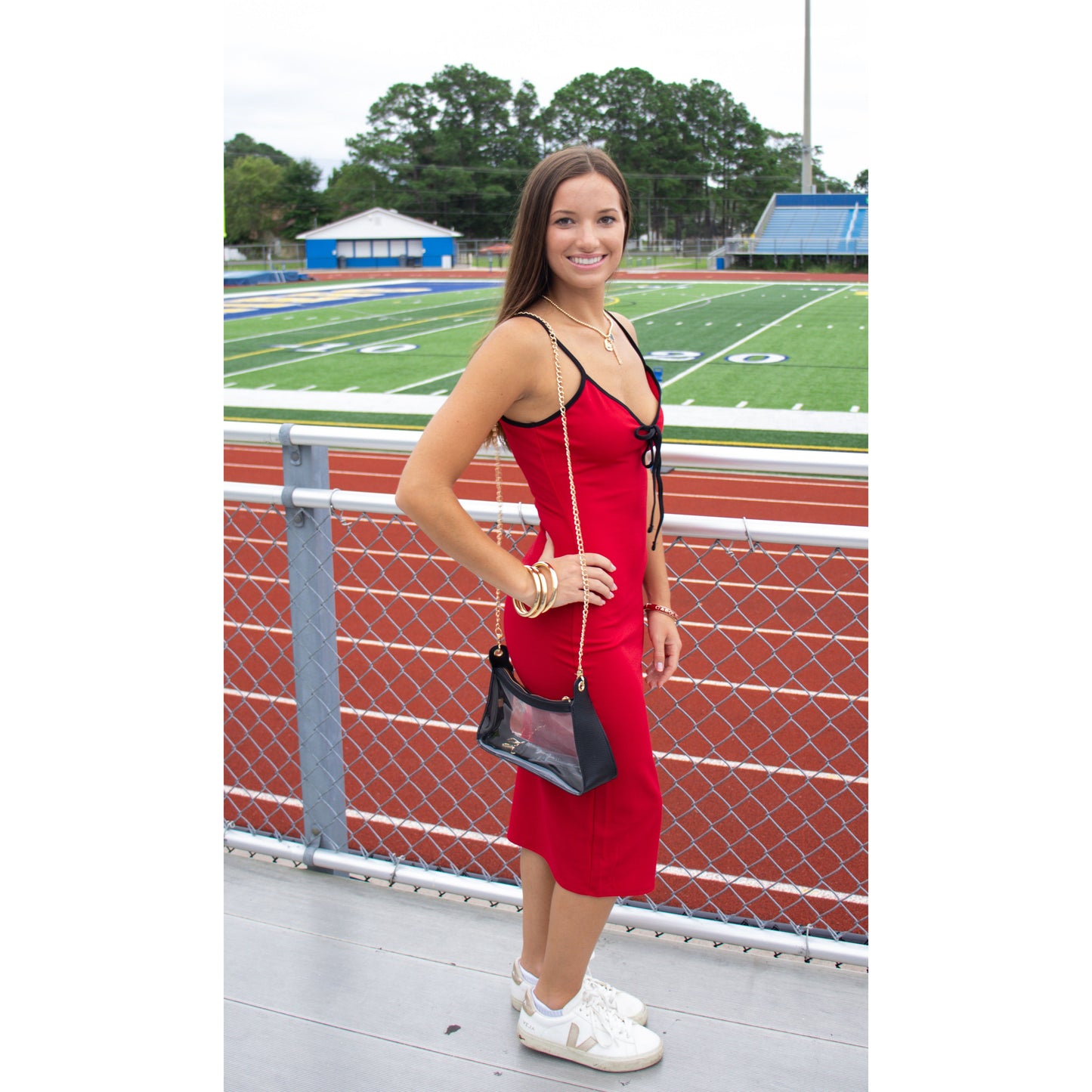 Lila Midi Dress, Burgundy/Black