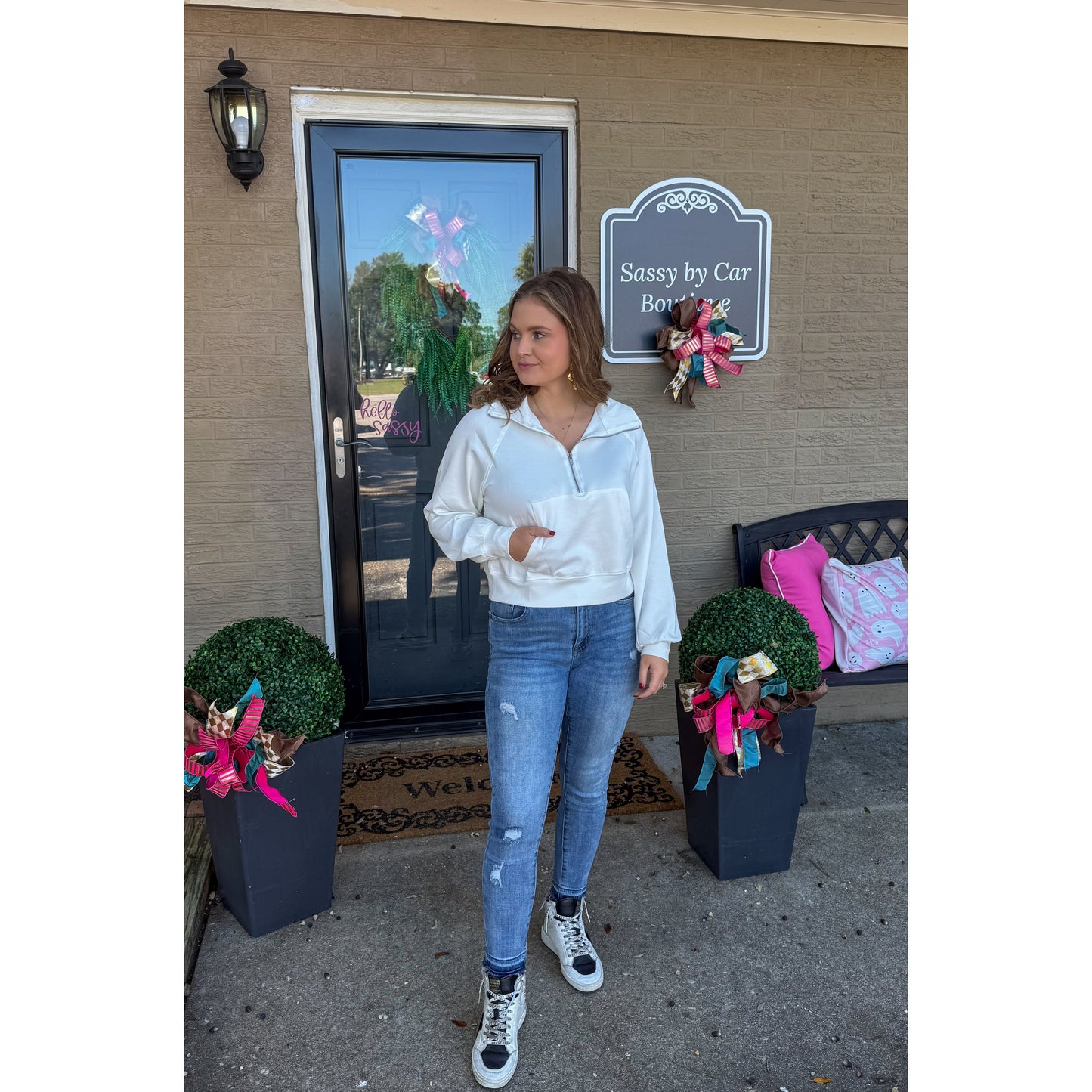 Carmen Pullover, White