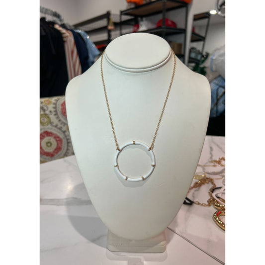 White Circle Necklace