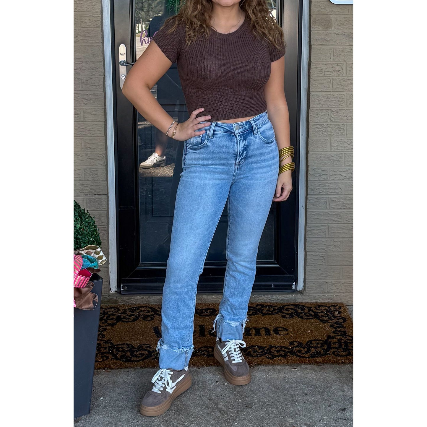 Lauren Knit Top, Chocolate