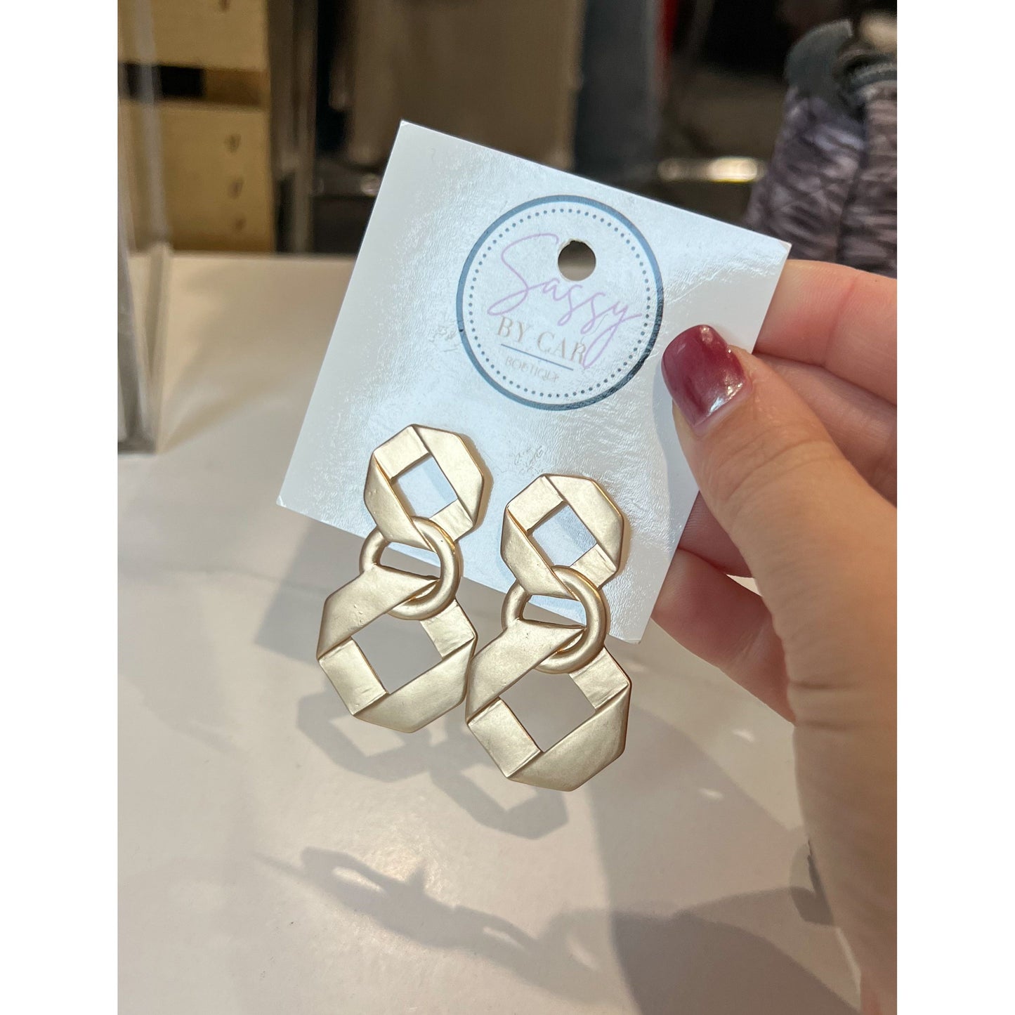 Gold Detailed Earrings