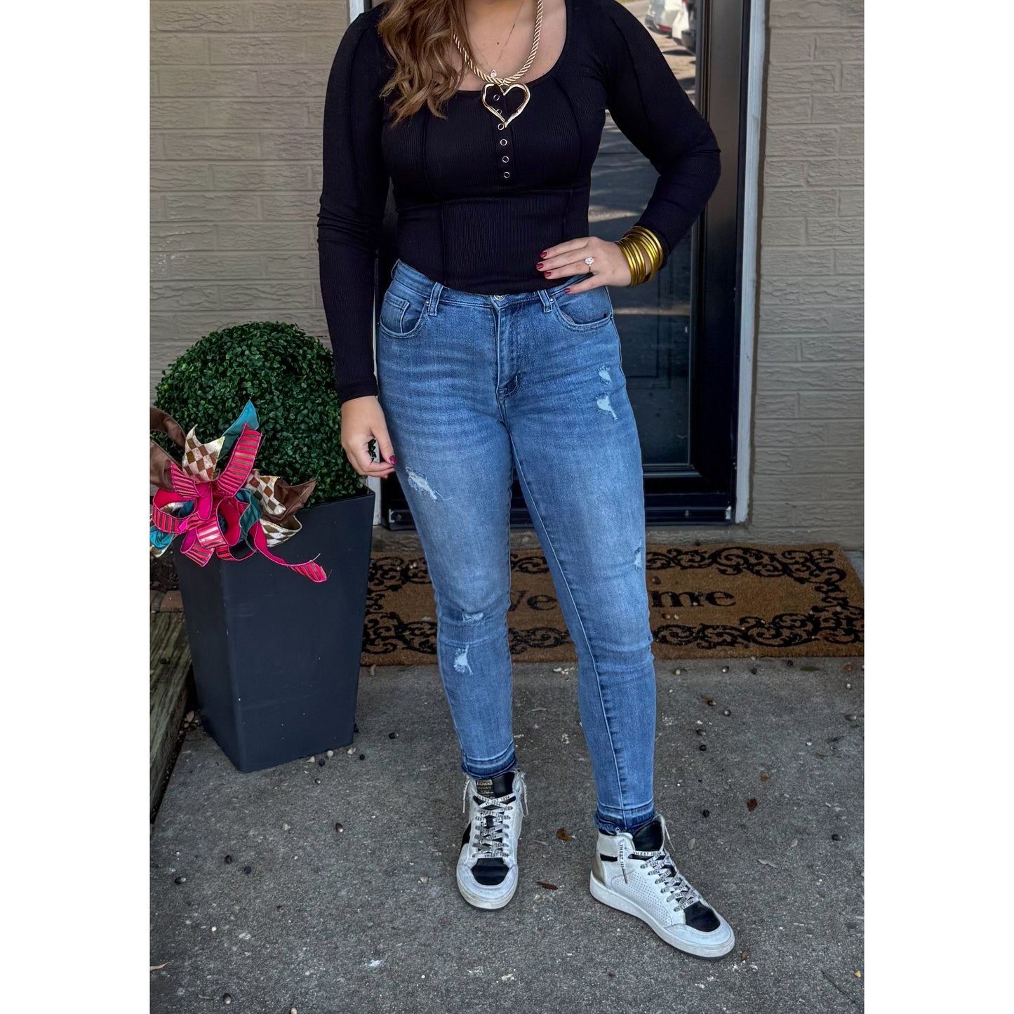 Henley Top, Black